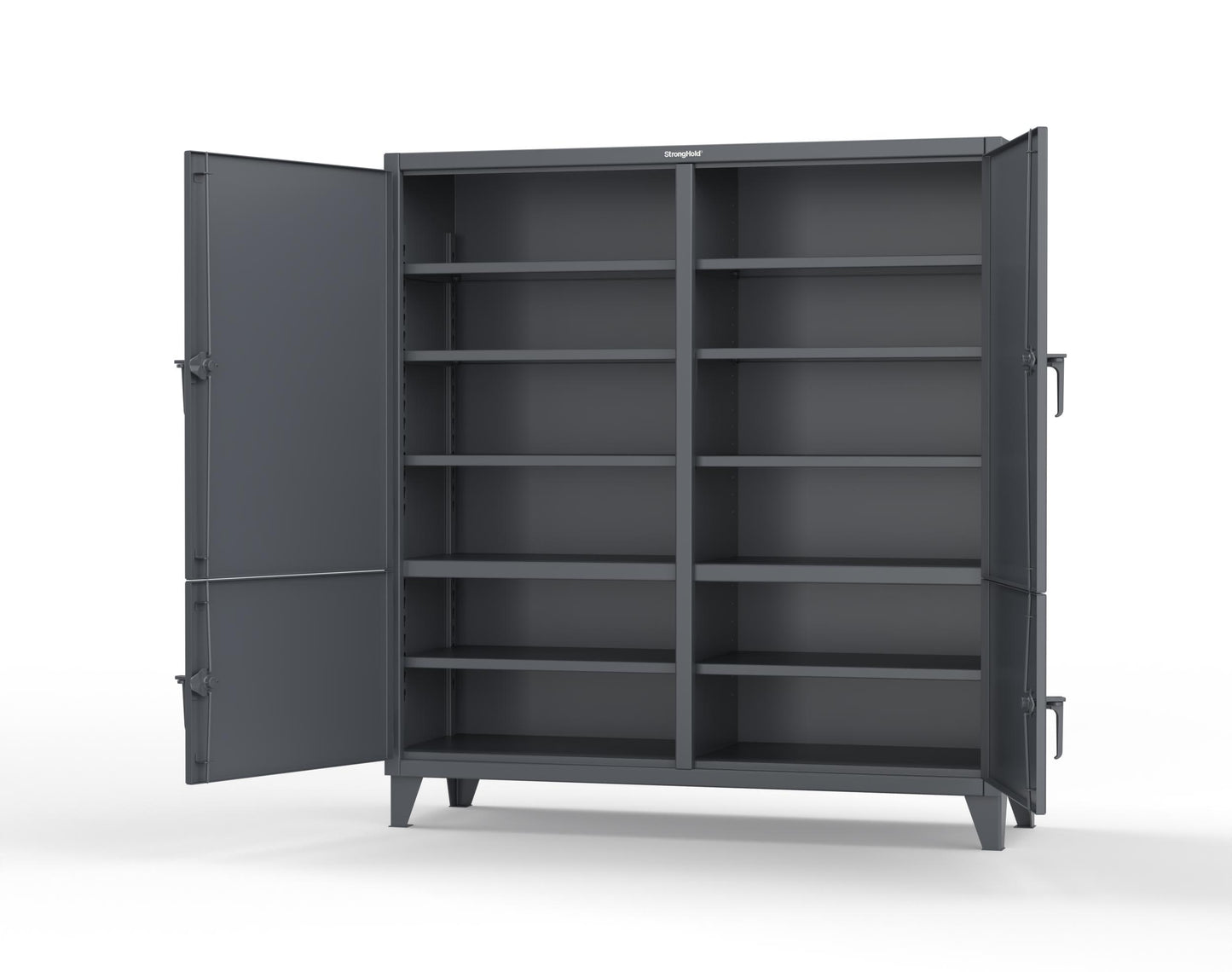 Extreme Duty 12 GA Cabinet with 4 Locking Doors - 60 In. W x 24 In. D x 78 In. H - 56-4D-248-7024
