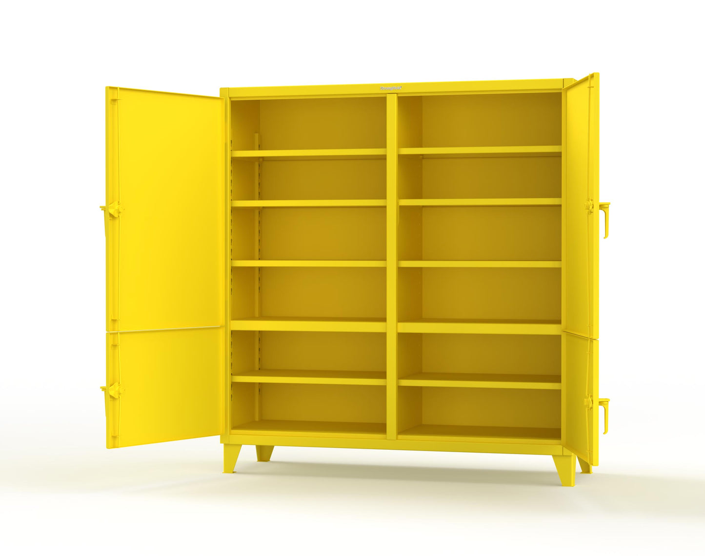 Extreme Duty 12 GA Cabinet with 4 Locking Doors - 60 In. W x 24 In. D x 78 In. H - 56-4D-248-1021