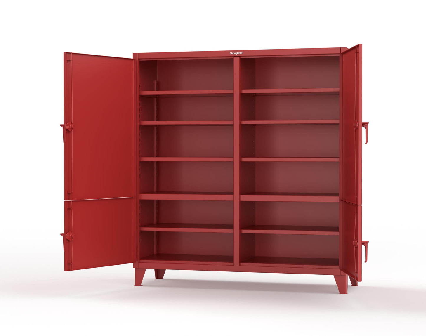 Extreme Duty 12 GA Cabinet with 4 Locking Doors - 60 In. W x 24 In. D x 78 In. H - 56-4D-248-3001