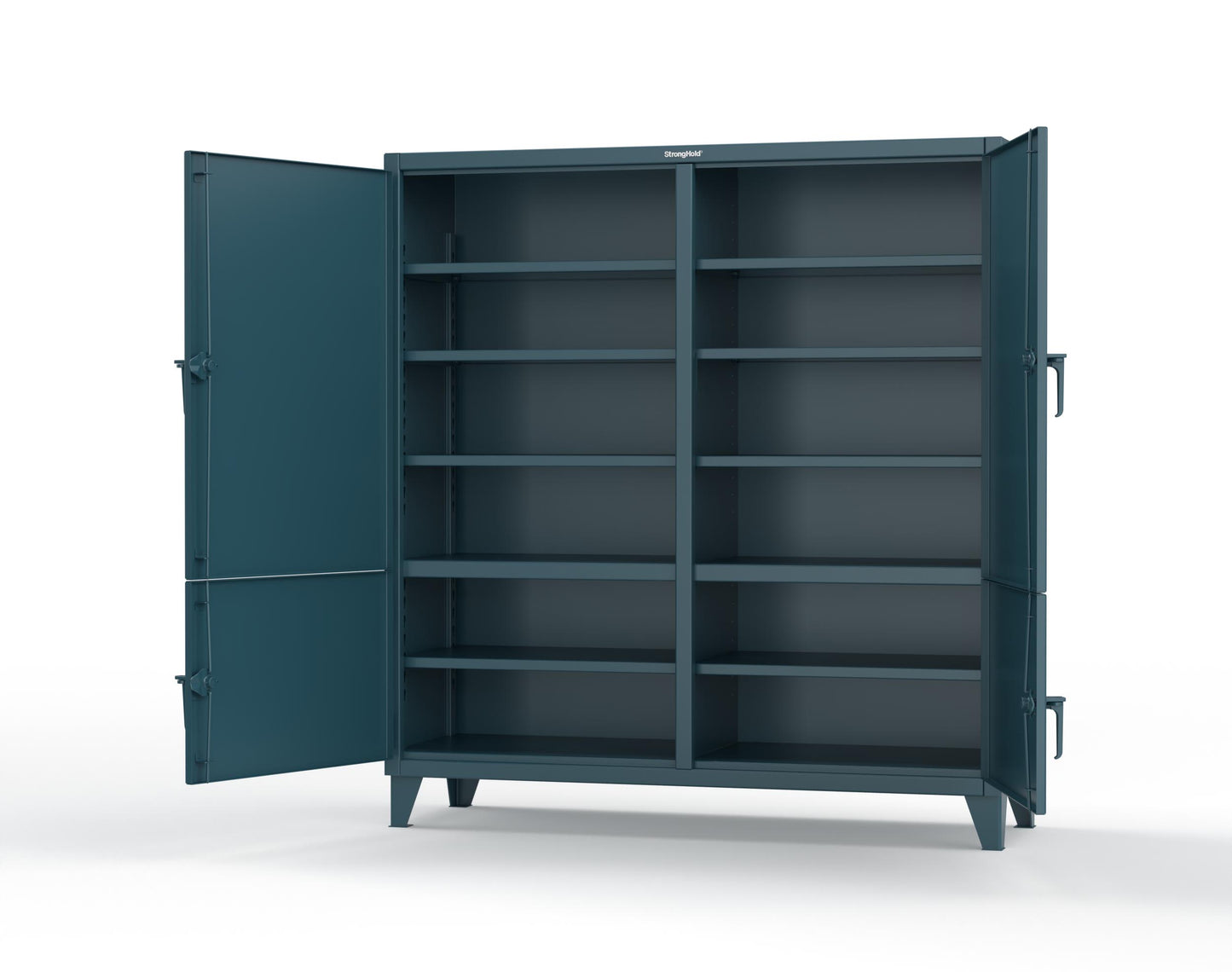 Extreme Duty 12 GA Cabinet with 4 Locking Doors - 60 In. W x 24 In. D x 78 In. H - 56-4D-248-5001