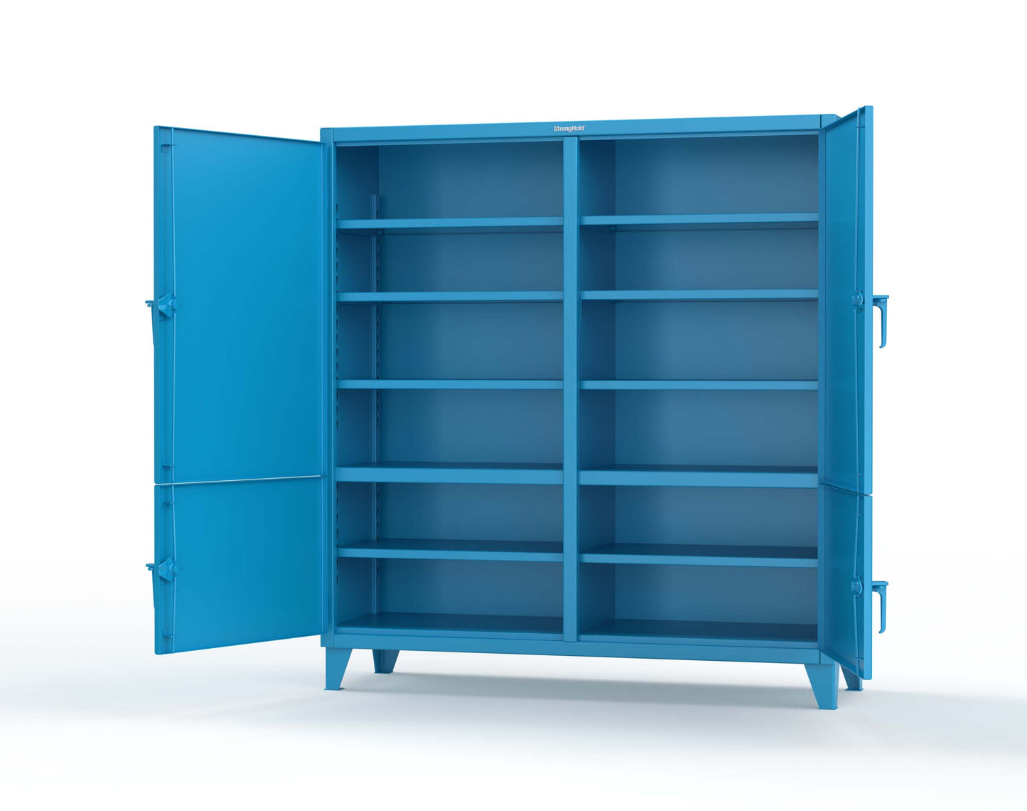 Extreme Duty 12 GA Cabinet with 4 Locking Doors - 60 In. W x 24 In. D x 78 In. H - 56-4D-248-5012