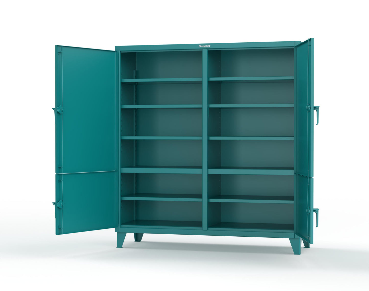 Extreme Duty 12 GA Cabinet with 4 Locking Doors - 60 In. W x 24 In. D x 78 In. H - 56-4D-248-5021