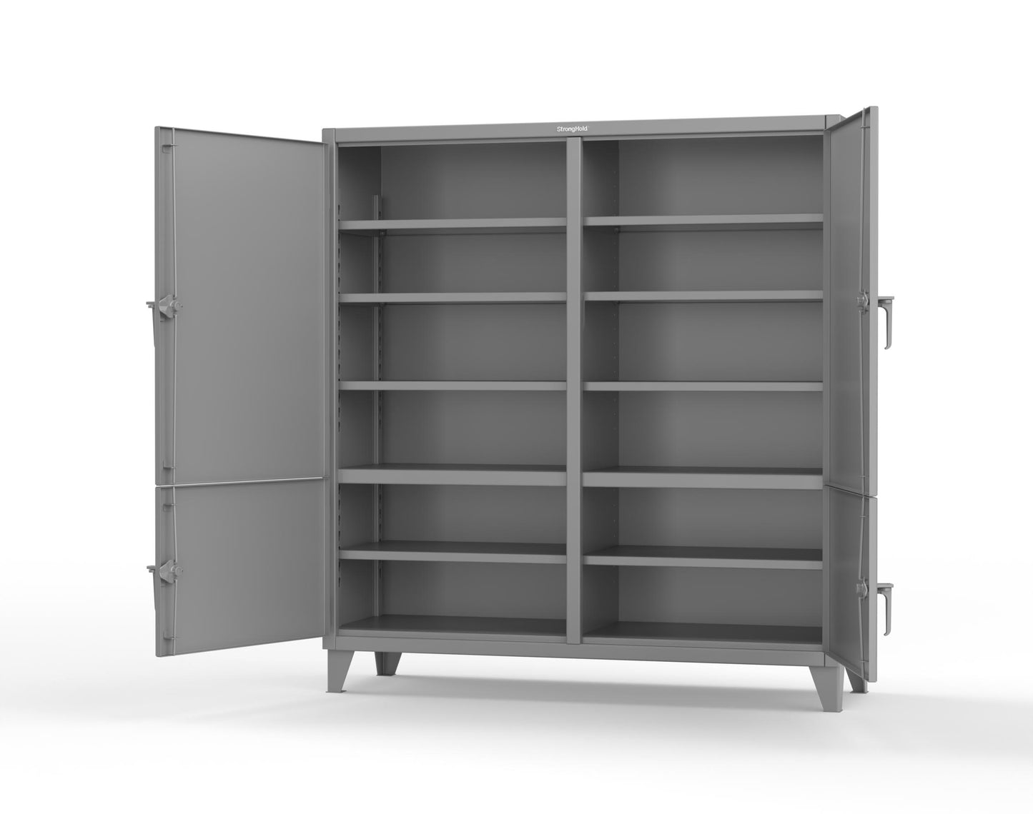 Extreme Duty 12 GA Cabinet with 4 Locking Doors - 60 In. W x 24 In. D x 78 In. H - 56-4D-248-7037