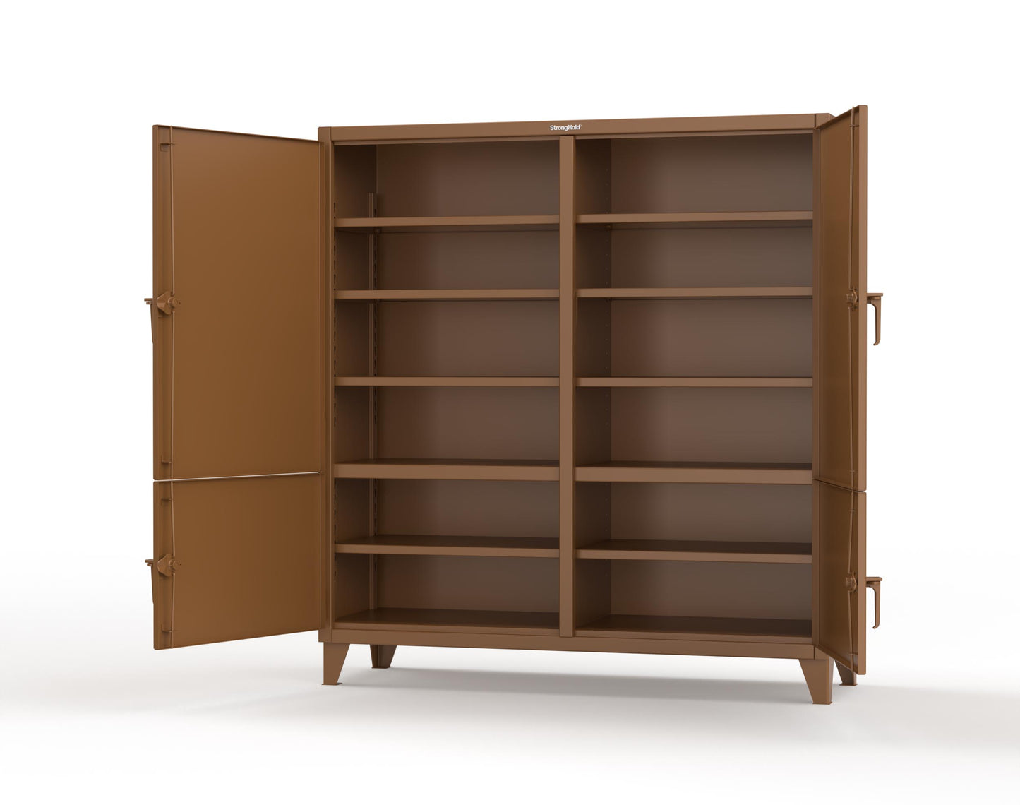 Extreme Duty 12 GA Cabinet with 4 Locking Doors - 60 In. W x 24 In. D x 78 In. H - 56-4D-248-8008