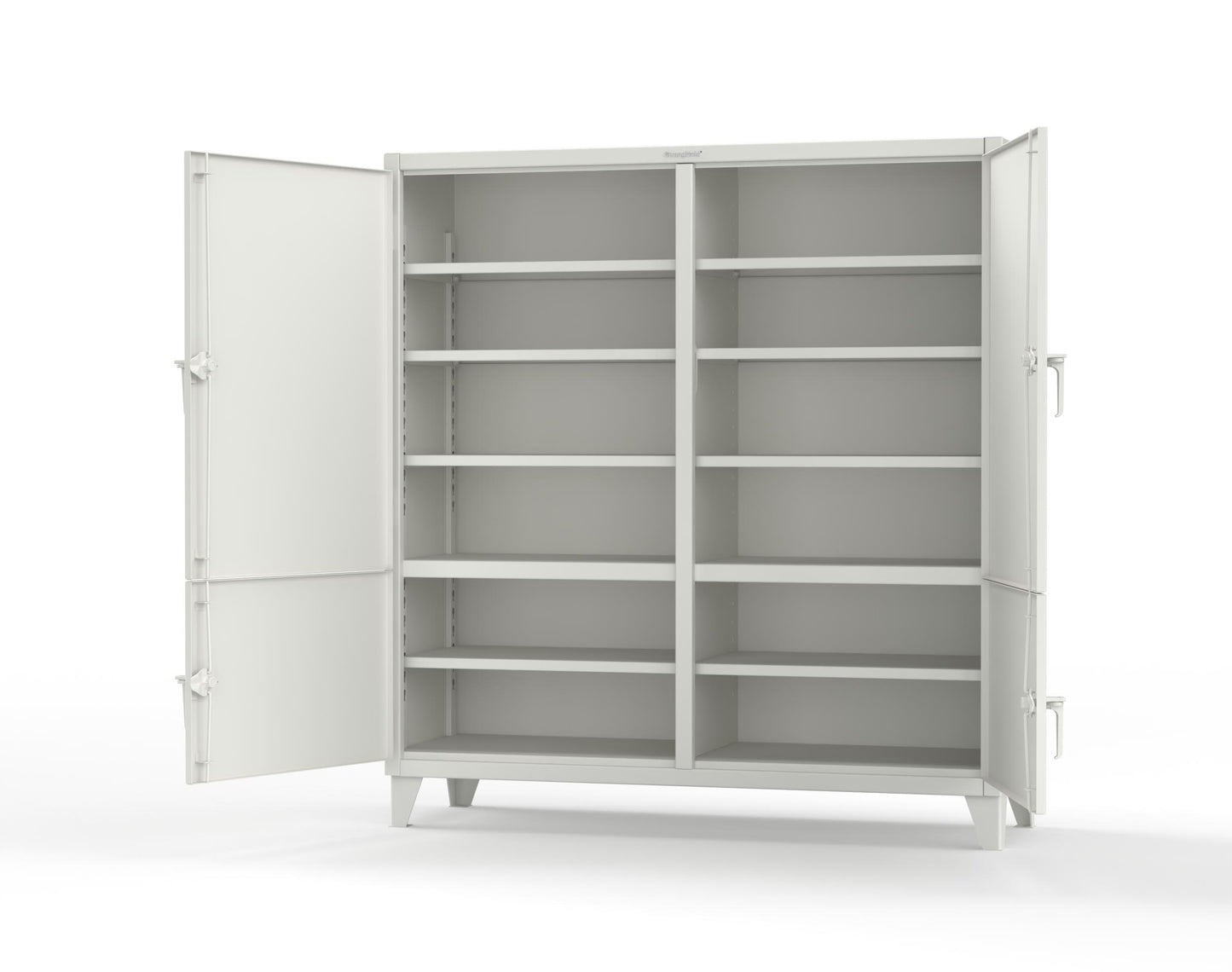 Extreme Duty 12 GA Cabinet with 4 Locking Doors - 60 In. W x 24 In. D x 78 In. H - 56-4D-248-9003