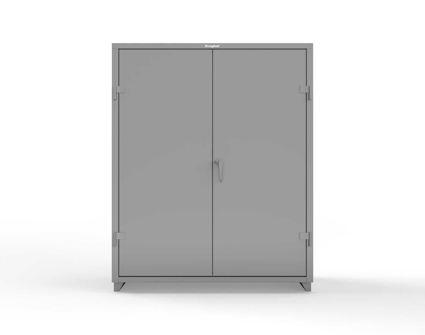 Extra Heavy Duty 14 GA Janitorial Cabinet with 3 Shelves - 60 In. W x 24 In. D x 75 In. H - 56-BC-243-L-7037