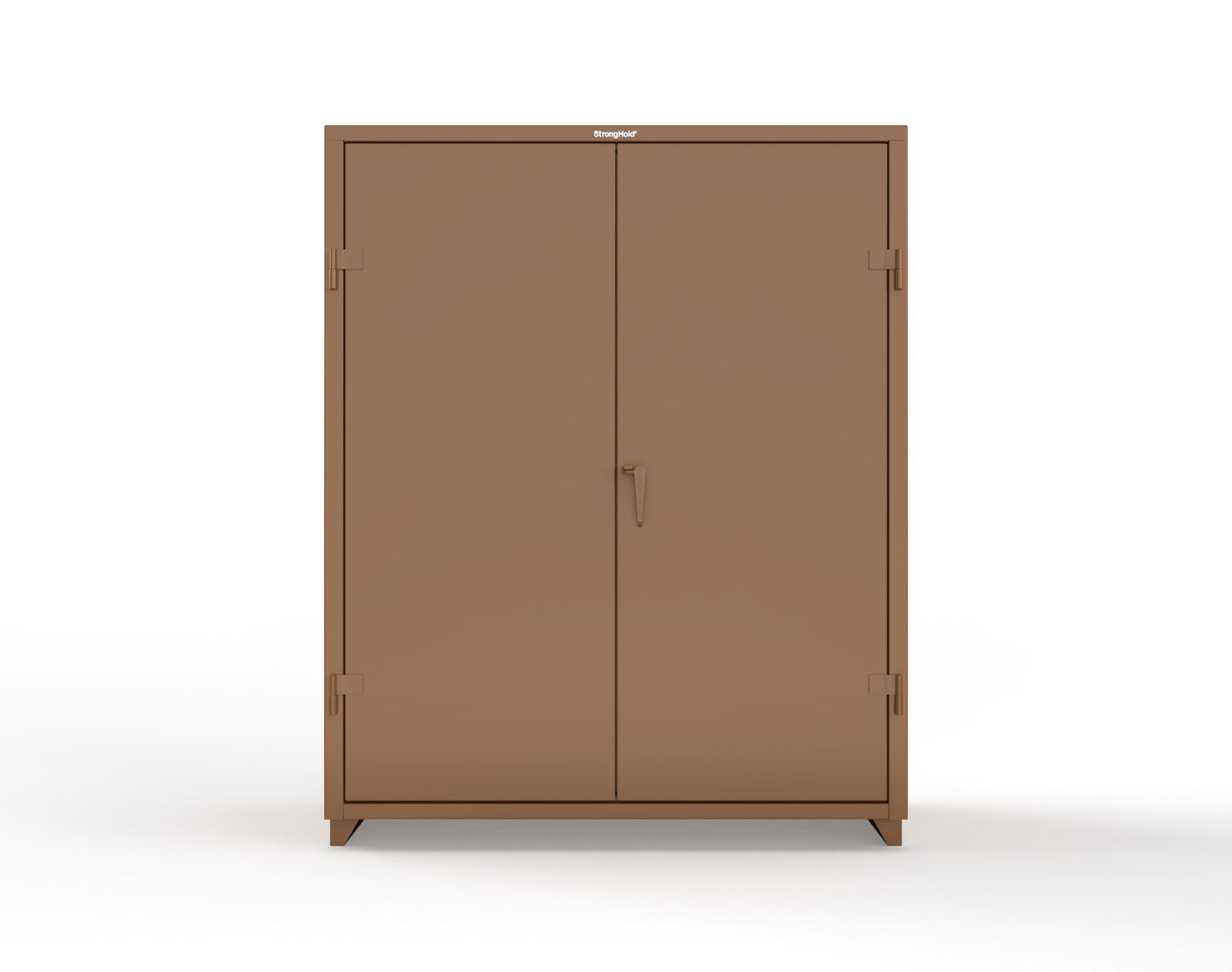 Extra Heavy Duty 14 GA Janitorial Cabinet with 3 Shelves - 60 In. W x 24 In. D x 75 In. H - 56-BC-243-L-8008