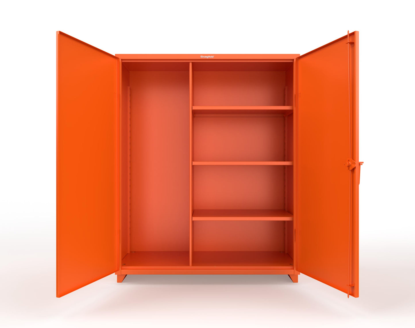 Extra Heavy Duty 14 GA Janitorial Cabinet with 3 Shelves - 60 In. W x 24 In. D x 75 In. H - 56-BC-243-L-2009
