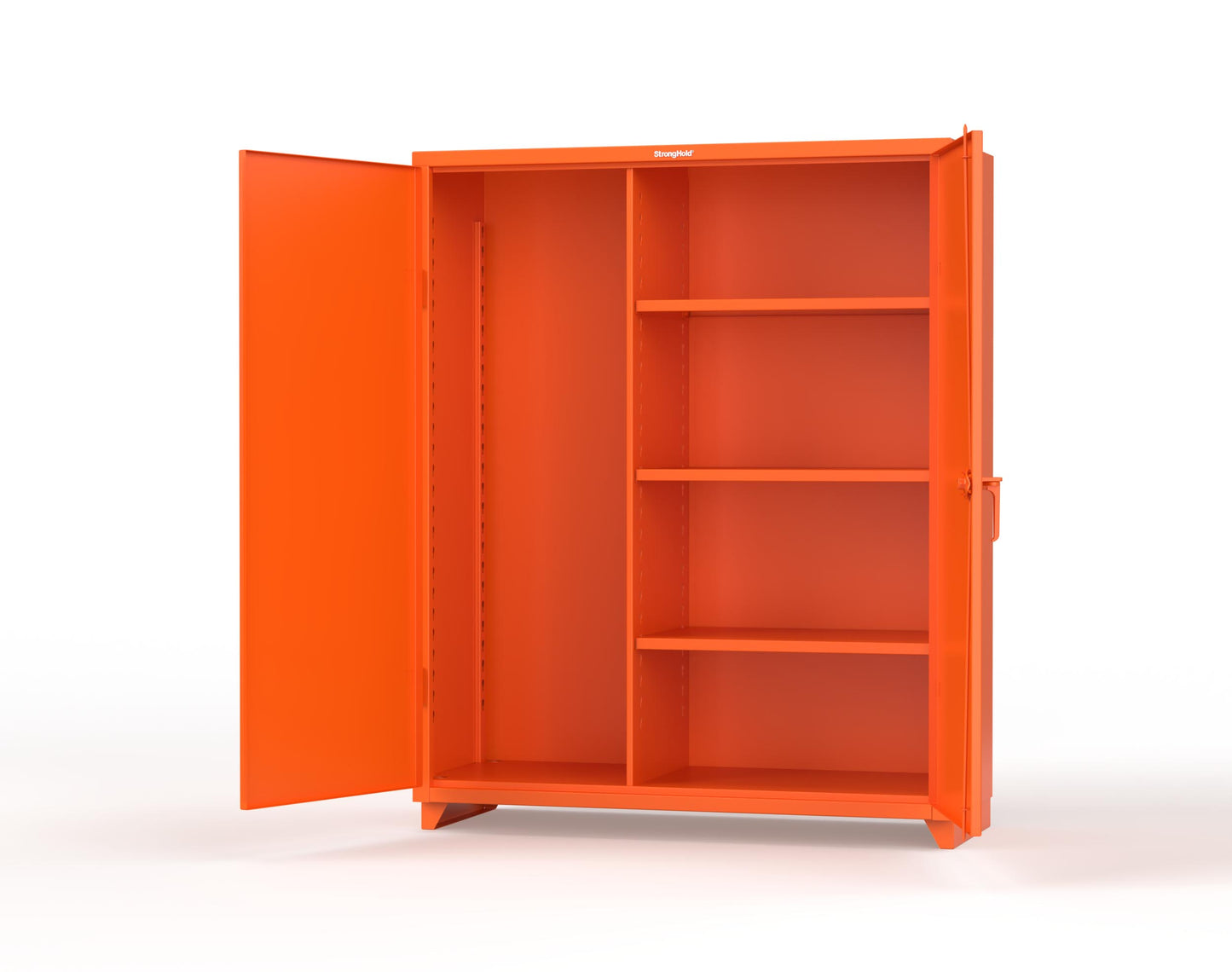 Extra Heavy Duty 14 GA Janitorial Cabinet with 3 Shelves - 60 In. W x 24 In. D x 75 In. H - 56-BC-243-L-2009