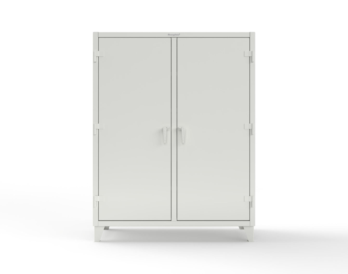 Extreme Duty 12 GA Double Shift Cabinet with 10 Drawers, 6 Shelves - 60 In. W x 24 In. D x 78 In. H - 56-DS-246-10DB-9003