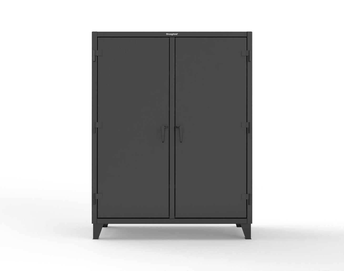 Extreme Duty 12 GA Double Shift Cabinet with 10 Drawers, 6 Shelves - 60 In. W x 24 In. D x 78 In. H - 56-DS-246-10DB-9005