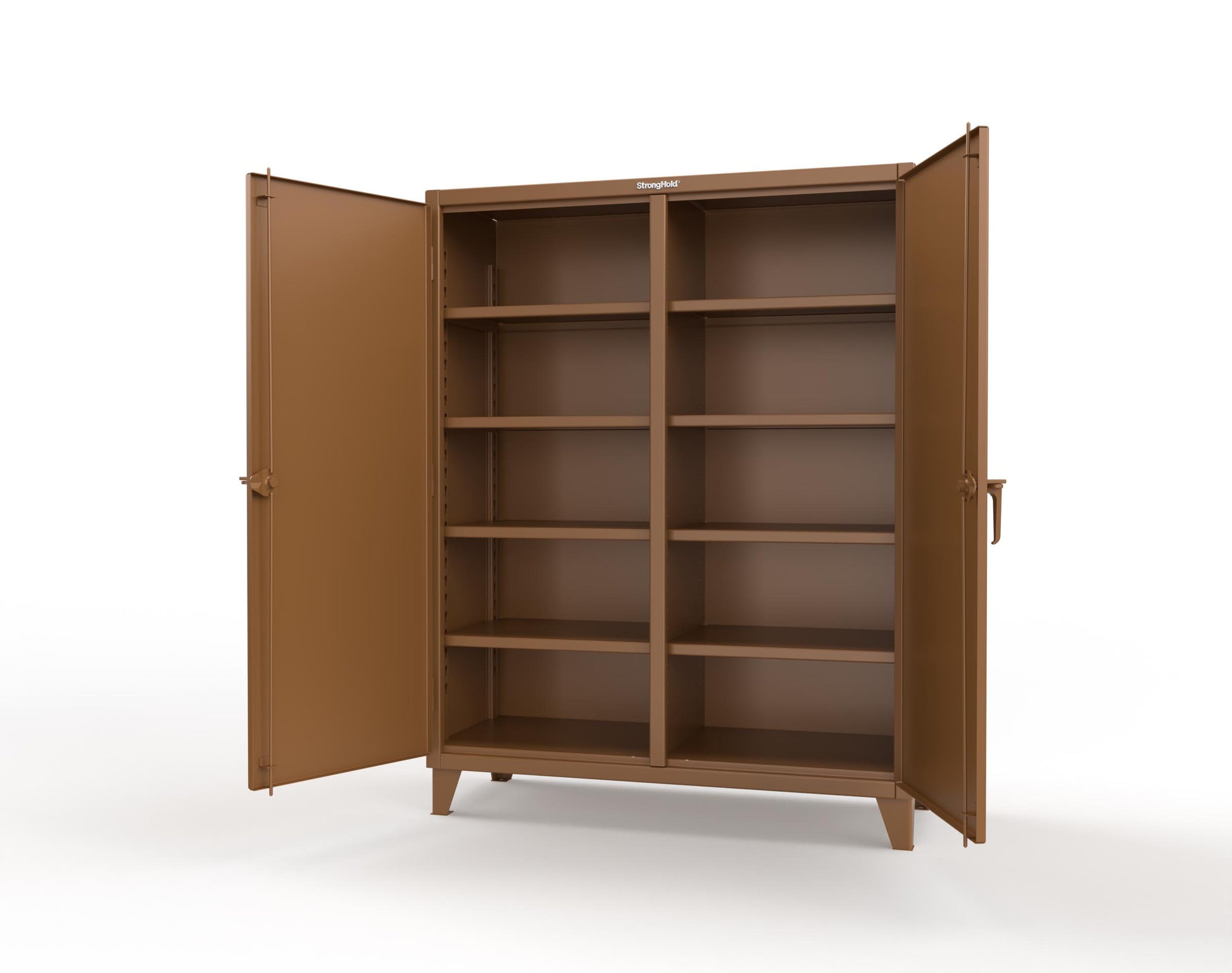 Extreme Duty 12 GA Double Shift Cabinet with 8 Shelves - 60 In. W x 24 In. D x 78 In. H - 56-DS-248-8008