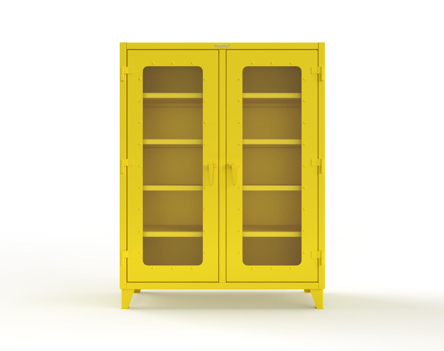 Extreme Duty 12 GA Clear View Double Shift Cabinet with 8 Shelves - 60 In. W x 24 In. D x 78 In. H - 56-DS-LD-248-1021