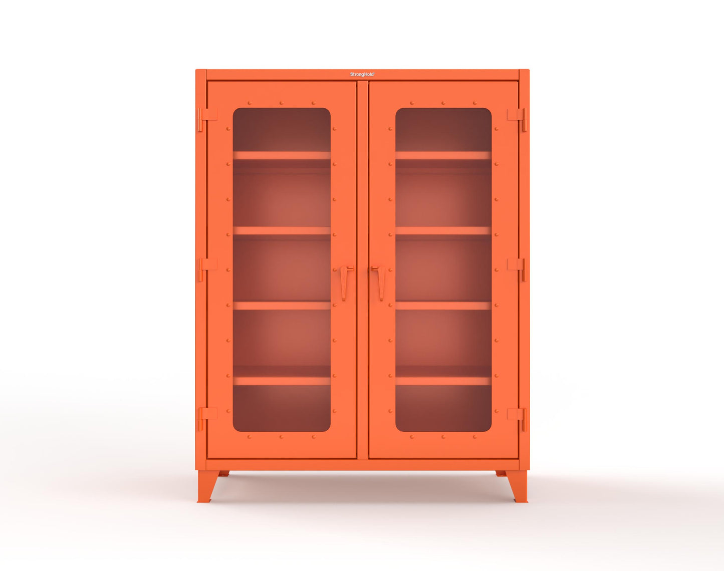 Extreme Duty 12 GA Clear View Double Shift Cabinet with 8 Shelves - 60 In. W x 24 In. D x 78 In. H - 56-DS-LD-248-2009