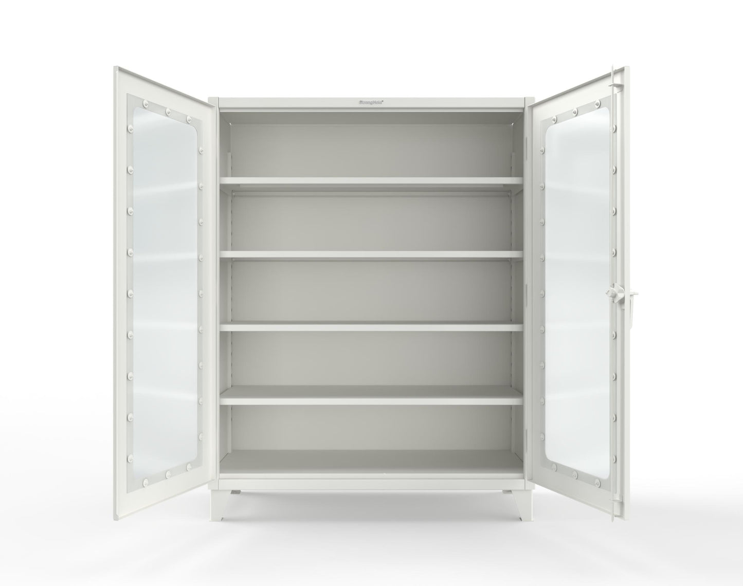 Extreme Duty 12 GA Clearview Cabinet with 4 Shelves - 60 In. W x 24 In. D x 78 In. H - 56-LD-244-9003