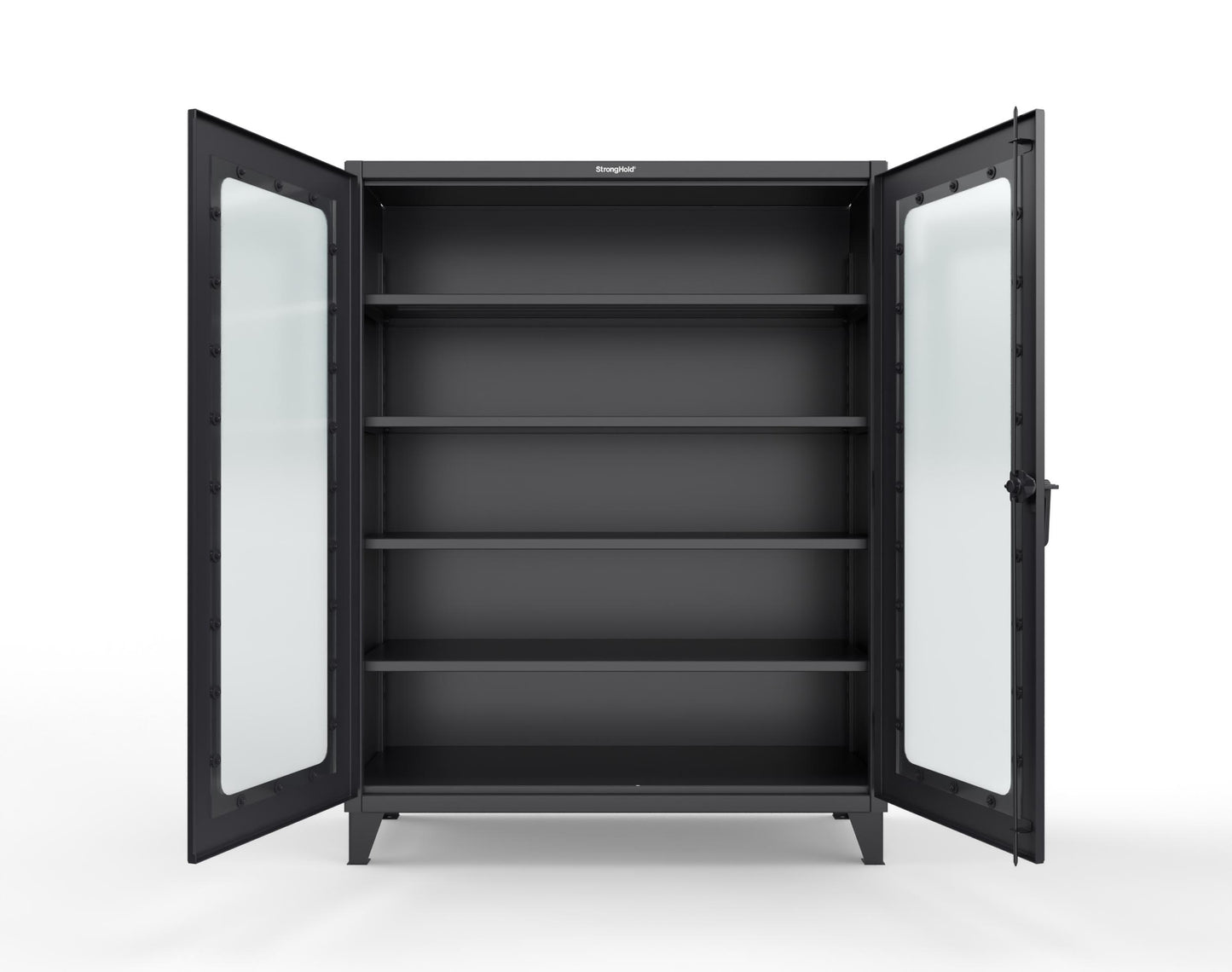 Extreme Duty 12 GA Clearview Cabinet with 4 Shelves - 60 In. W x 24 In. D x 78 In. H - 56-LD-244-9005