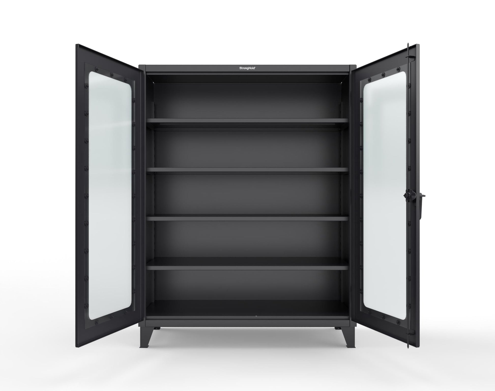 Extreme Duty 12 GA Clearview Cabinet with 4 Shelves - 60 In. W x 24 In. D x 78 In. H - 56-LD-244-9005