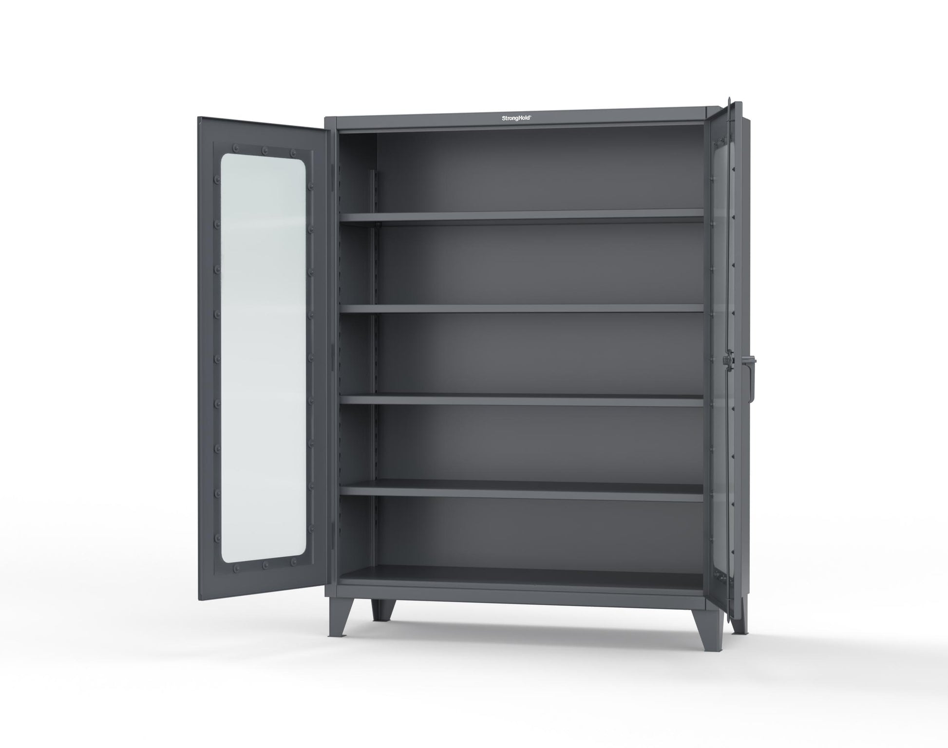 Extreme Duty 12 GA Clearview Cabinet with 4 Shelves - 60 In. W x 24 In. D x 78 In. H - 56-LD-244-7024