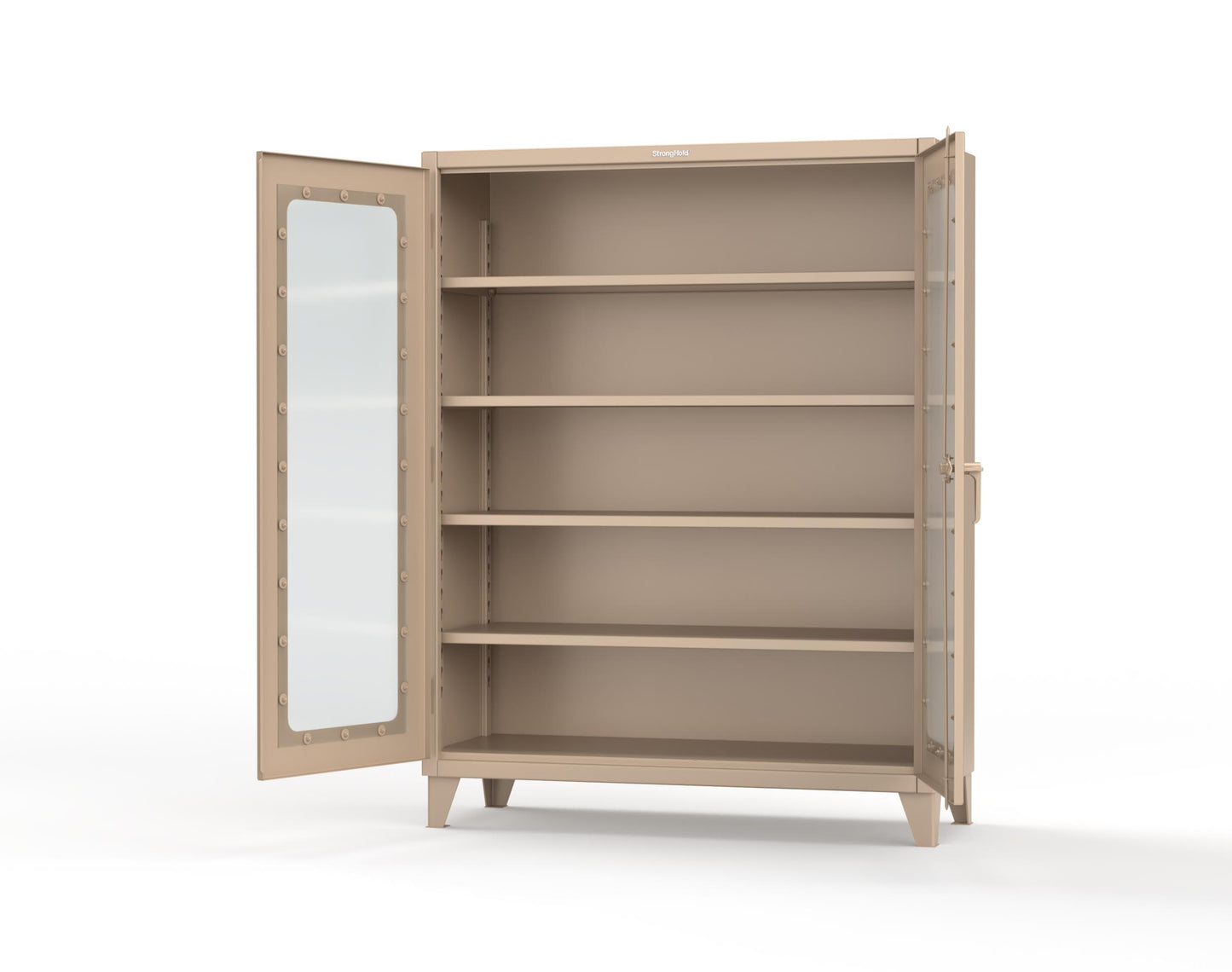 Extreme Duty 12 GA Clearview Cabinet with 4 Shelves - 60 In. W x 24 In. D x 78 In. H - 56-LD-244-1019