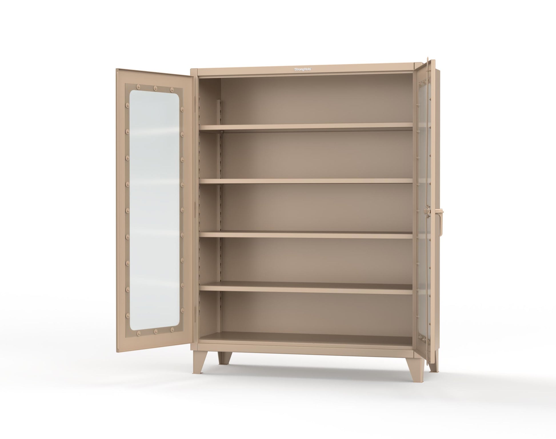 Extreme Duty 12 GA Clearview Cabinet with 4 Shelves - 60 In. W x 24 In. D x 78 In. H - 56-LD-244-1019