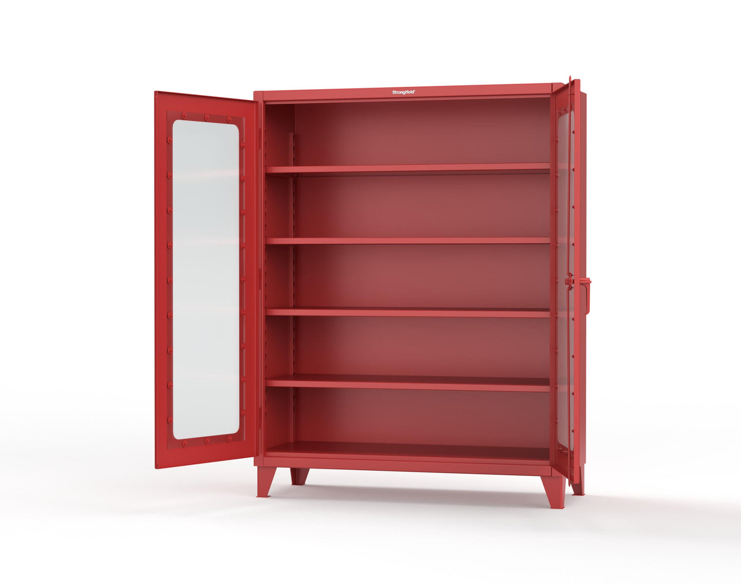 Extreme Duty 12 GA Clearview Cabinet with 4 Shelves - 60 In. W x 24 In. D x 78 In. H - 56-LD-244-3001