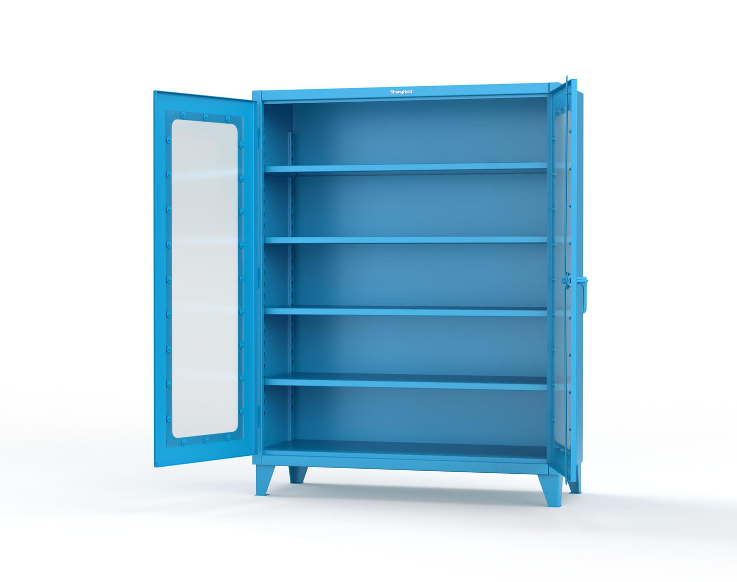 Extreme Duty 12 GA Clearview Cabinet with 4 Shelves - 60 In. W x 24 In. D x 78 In. H - 56-LD-244-5012