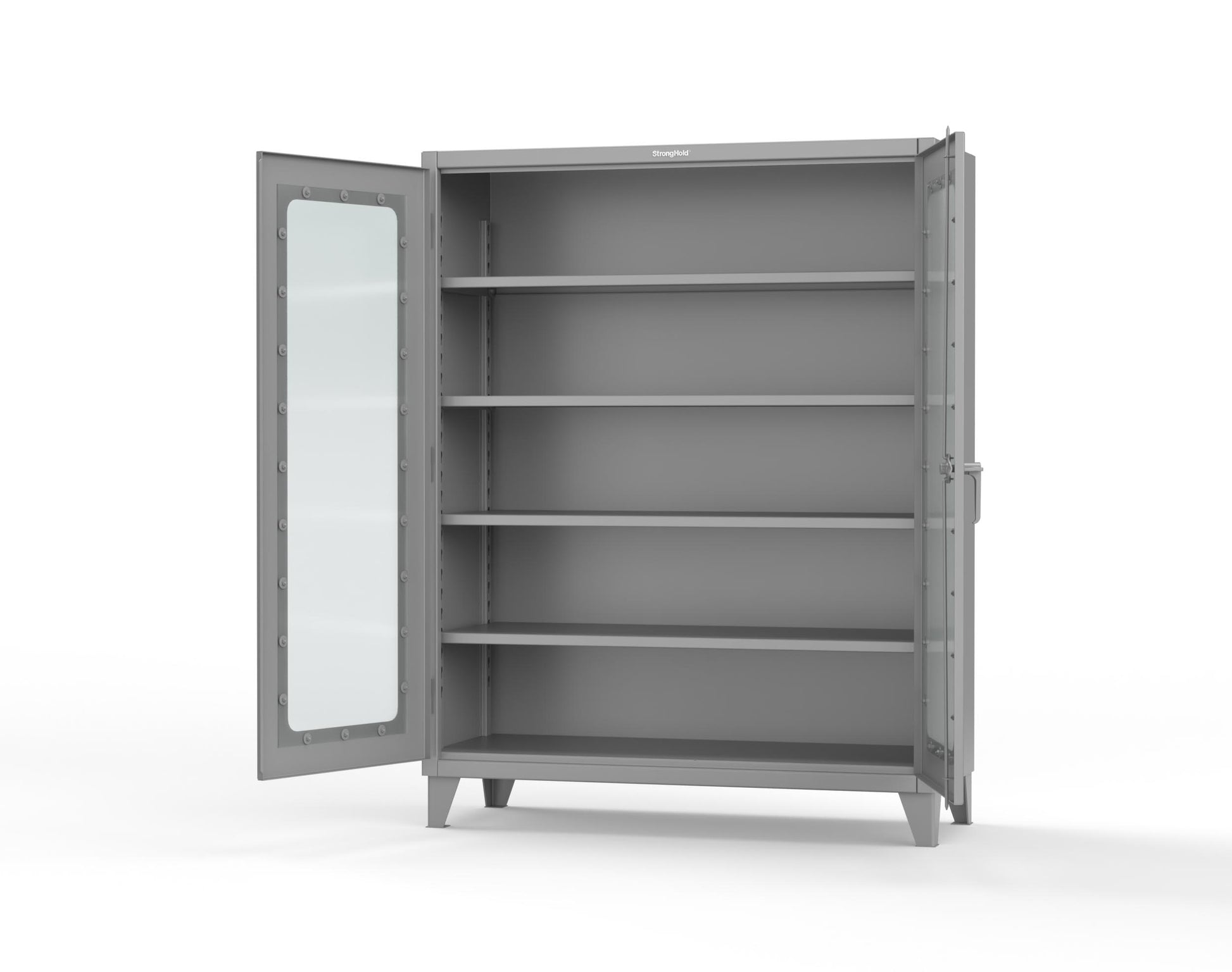 Extreme Duty 12 GA Clearview Cabinet with 4 Shelves - 60 In. W x 24 In. D x 78 In. H - 56-LD-244-7037