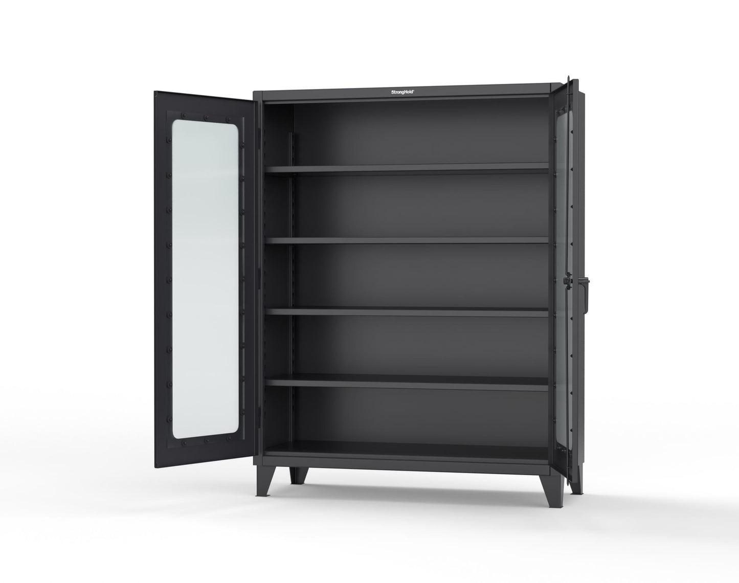 Extreme Duty 12 GA Clearview Cabinet with 4 Shelves - 60 In. W x 24 In. D x 78 In. H - 56-LD-244-9005