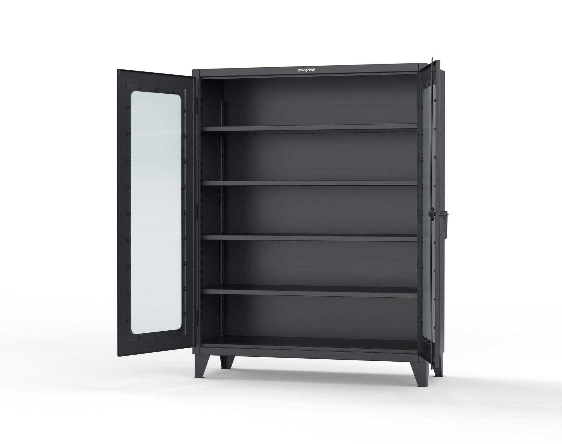 Extreme Duty 12 GA Clearview Cabinet with 4 Shelves - 60 In. W x 24 In. D x 78 In. H - 56-LD-244-9005