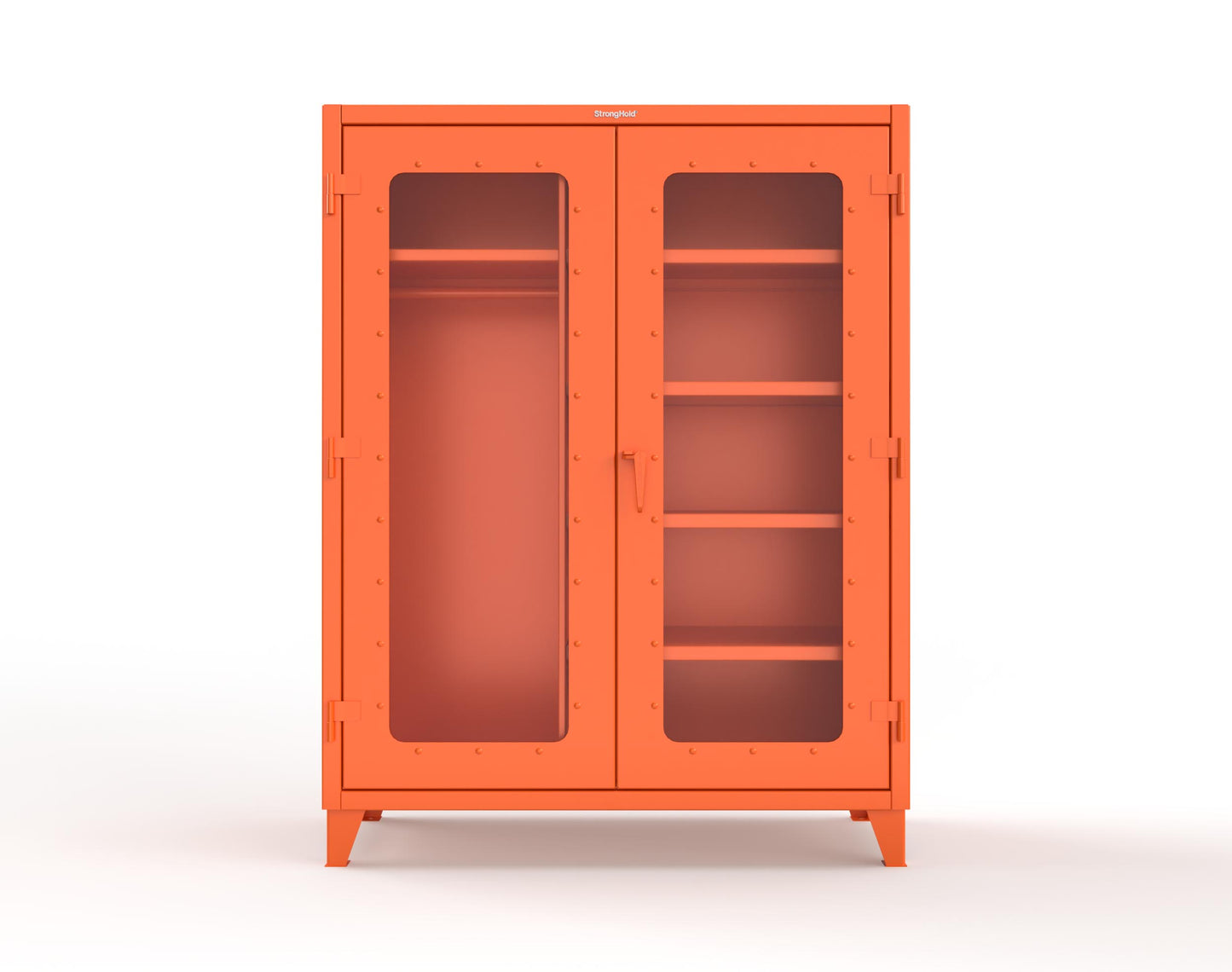 Extreme Duty 12 GA Clear View Uniform Cabinet with 5 Shelves - 60 In. W x 24 In. D x 66 In. H - 56-LD-W-245-2009