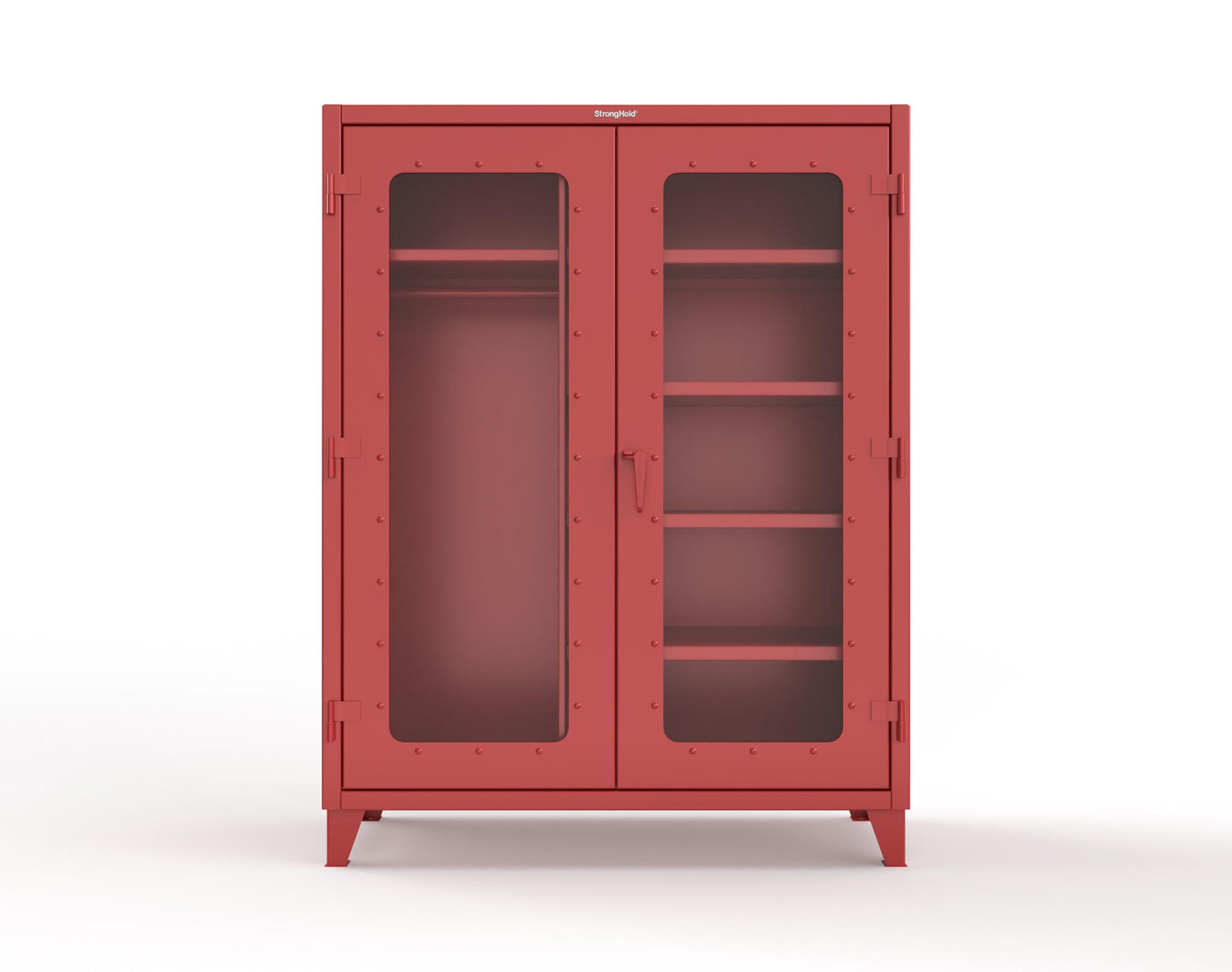 Extreme Duty 12 GA Clear View Uniform Cabinet with 5 Shelves - 60 In. W x 24 In. D x 66 In. H - 56-LD-W-245-3001