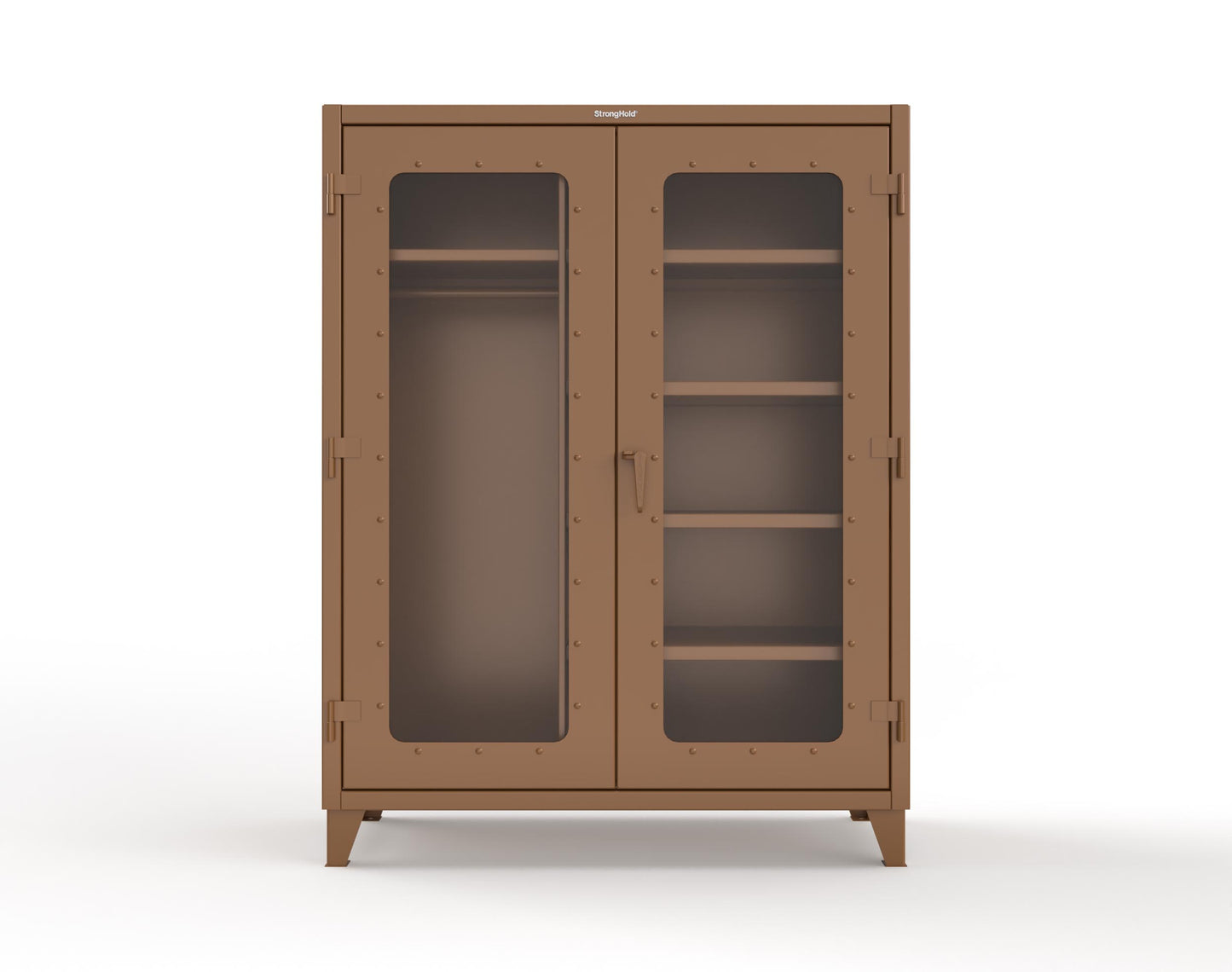 Extreme Duty 12 GA Clear View Uniform Cabinet with 5 Shelves - 60 In. W x 24 In. D x 66 In. H - 56-LD-W-245-8008