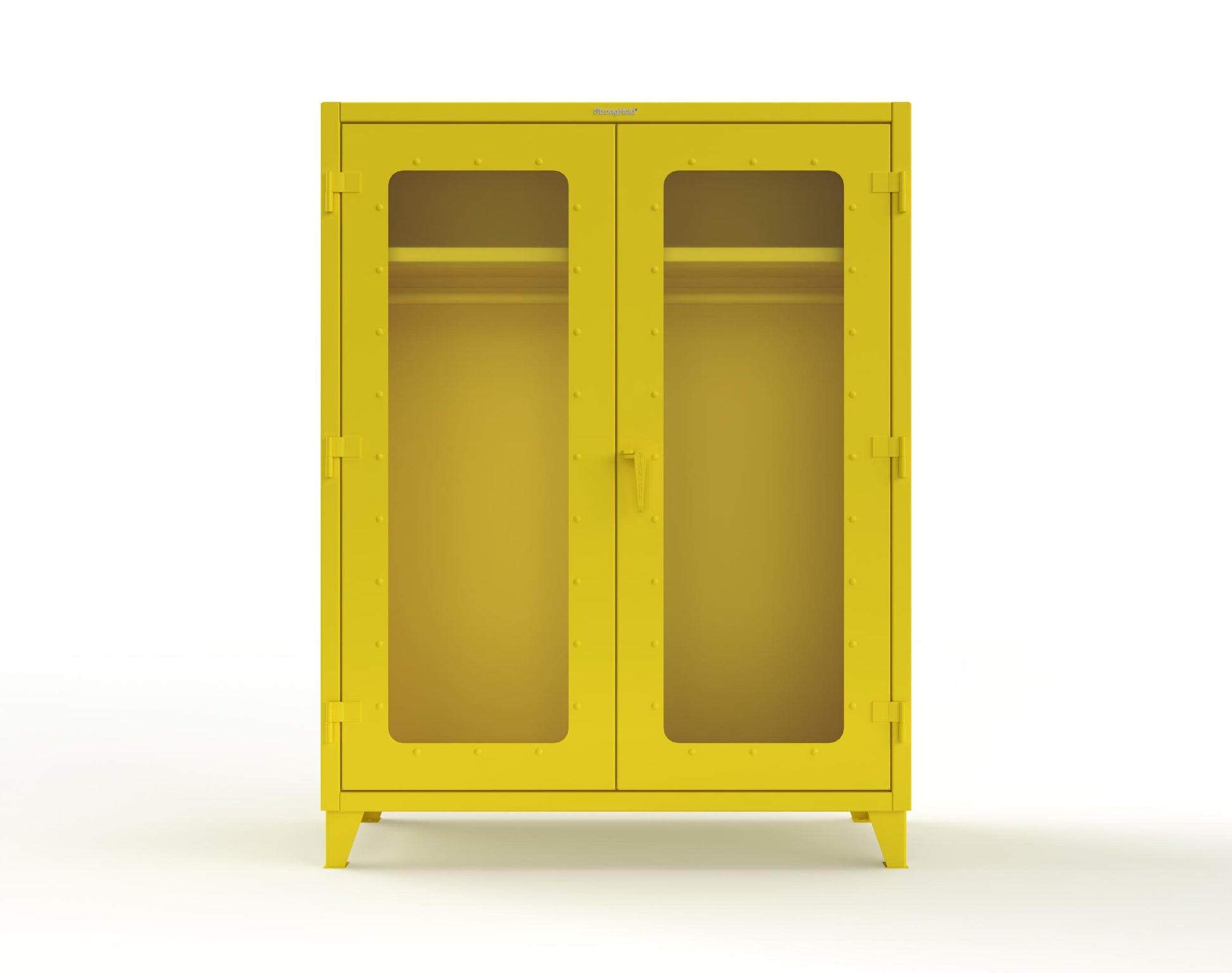 Extreme Duty 12 GA Clear View Uniform Cabinet with Hanger Rod, 1 Shelf - 60 In. W x 24 In. D x 78 In. H - 56-LD-WR-241-1021