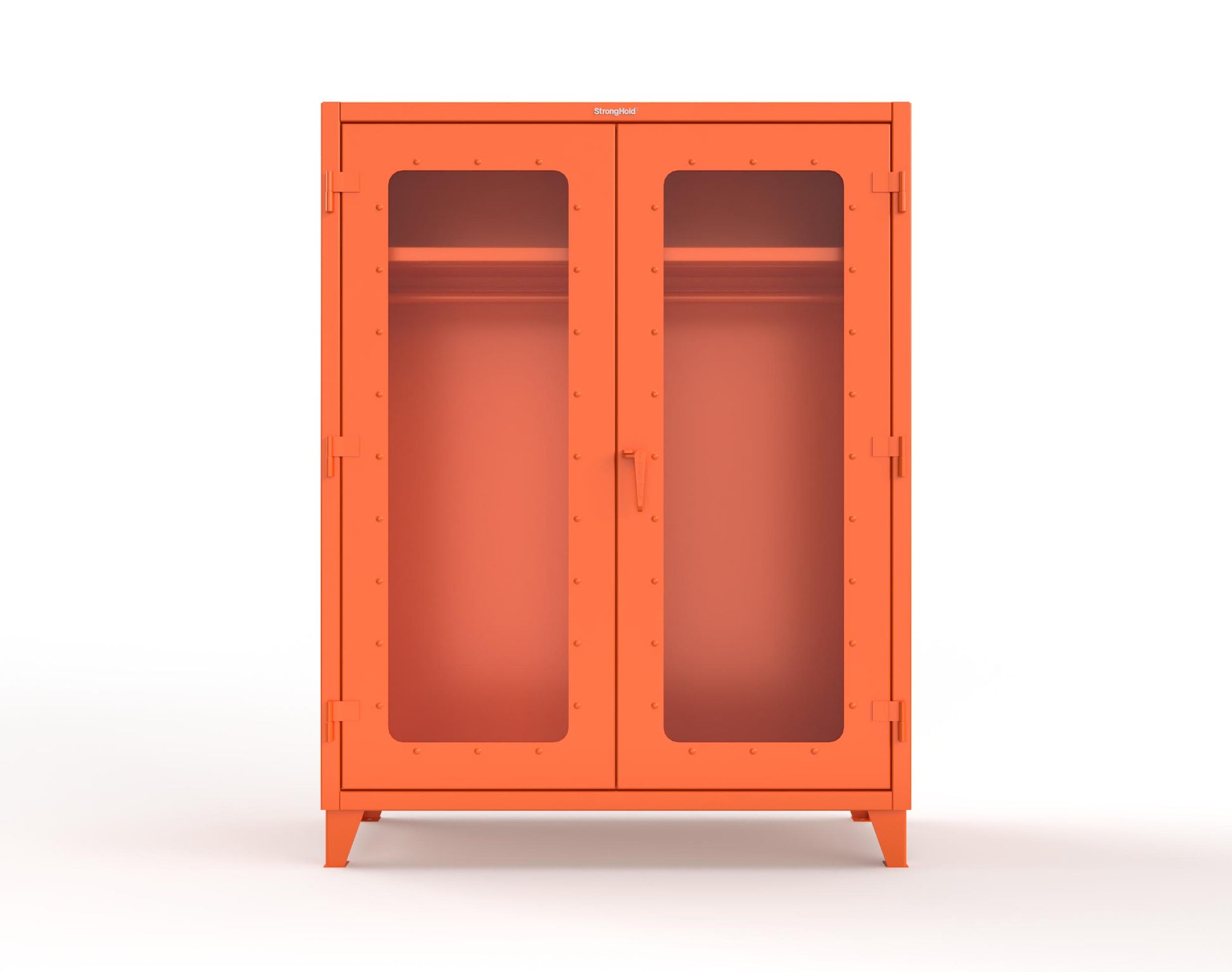 Extreme Duty 12 GA Clear View Uniform Cabinet with Hanger Rod, 1 Shelf - 60 In. W x 24 In. D x 78 In. H - 56-LD-WR-241-2009