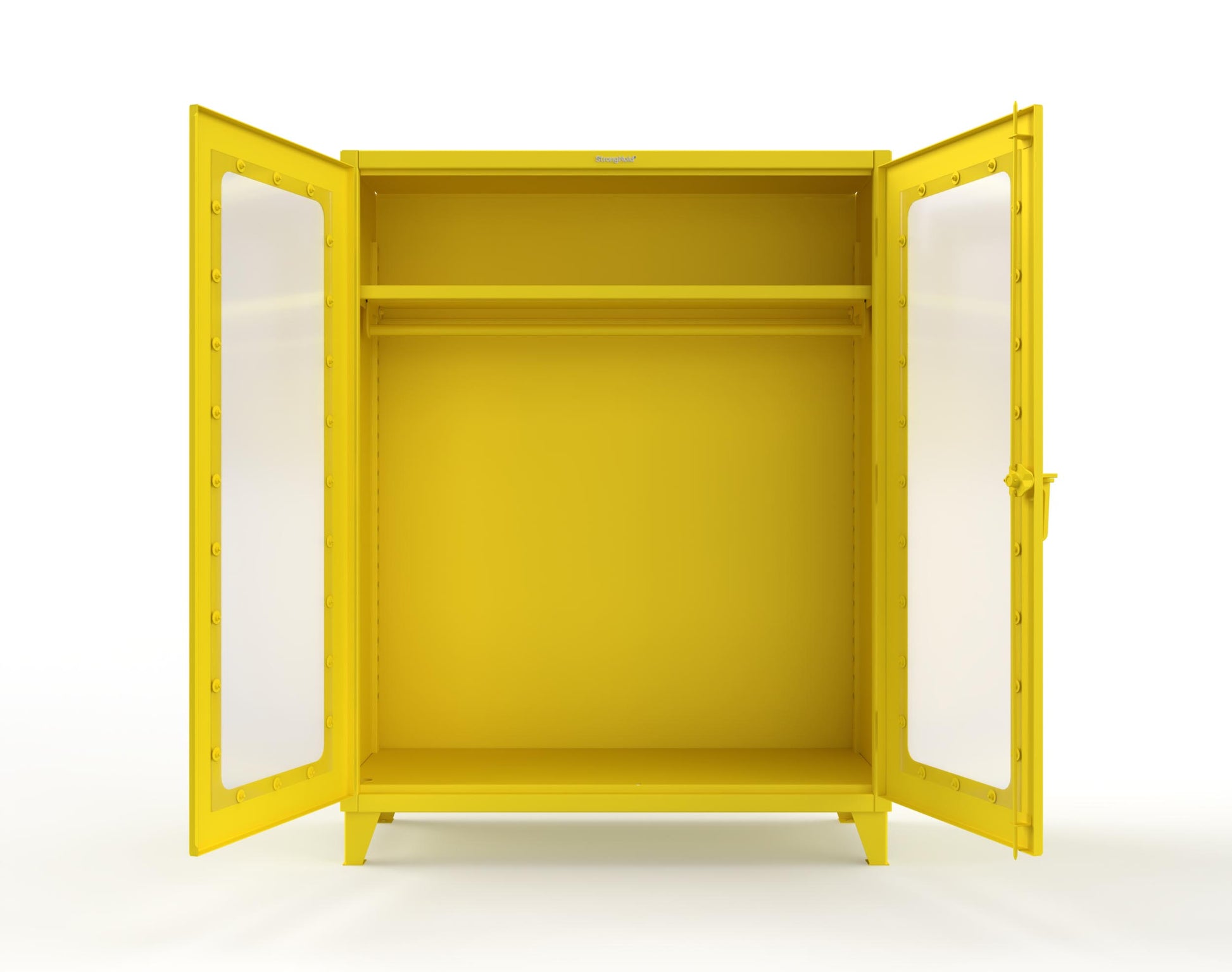 Extreme Duty 12 GA Clear View Uniform Cabinet with Hanger Rod, 1 Shelf - 60 In. W x 24 In. D x 78 In. H - 56-LD-WR-241-1021