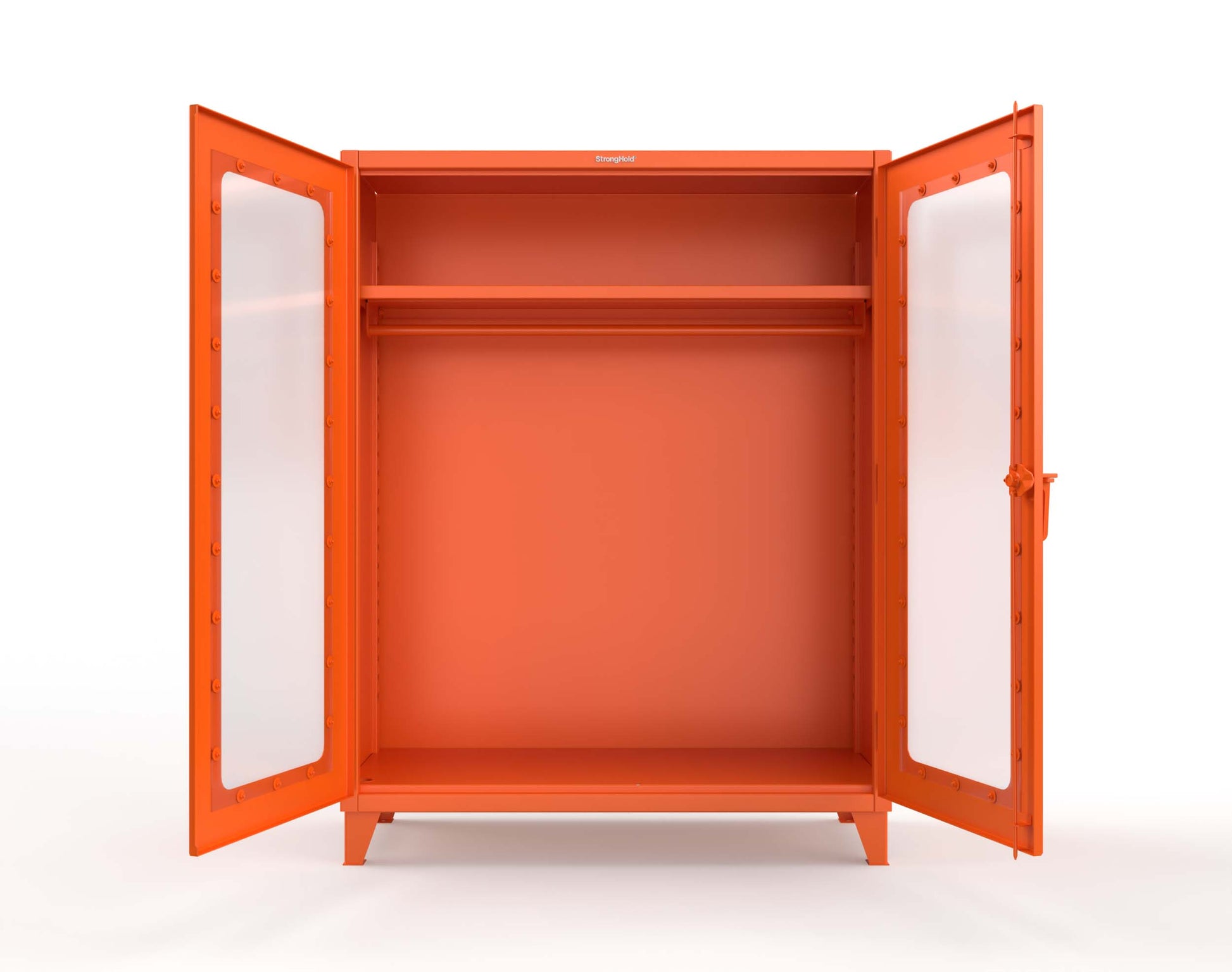 Extreme Duty 12 GA Clear View Uniform Cabinet with Hanger Rod, 1 Shelf - 60 In. W x 24 In. D x 78 In. H - 56-LD-WR-241-2009