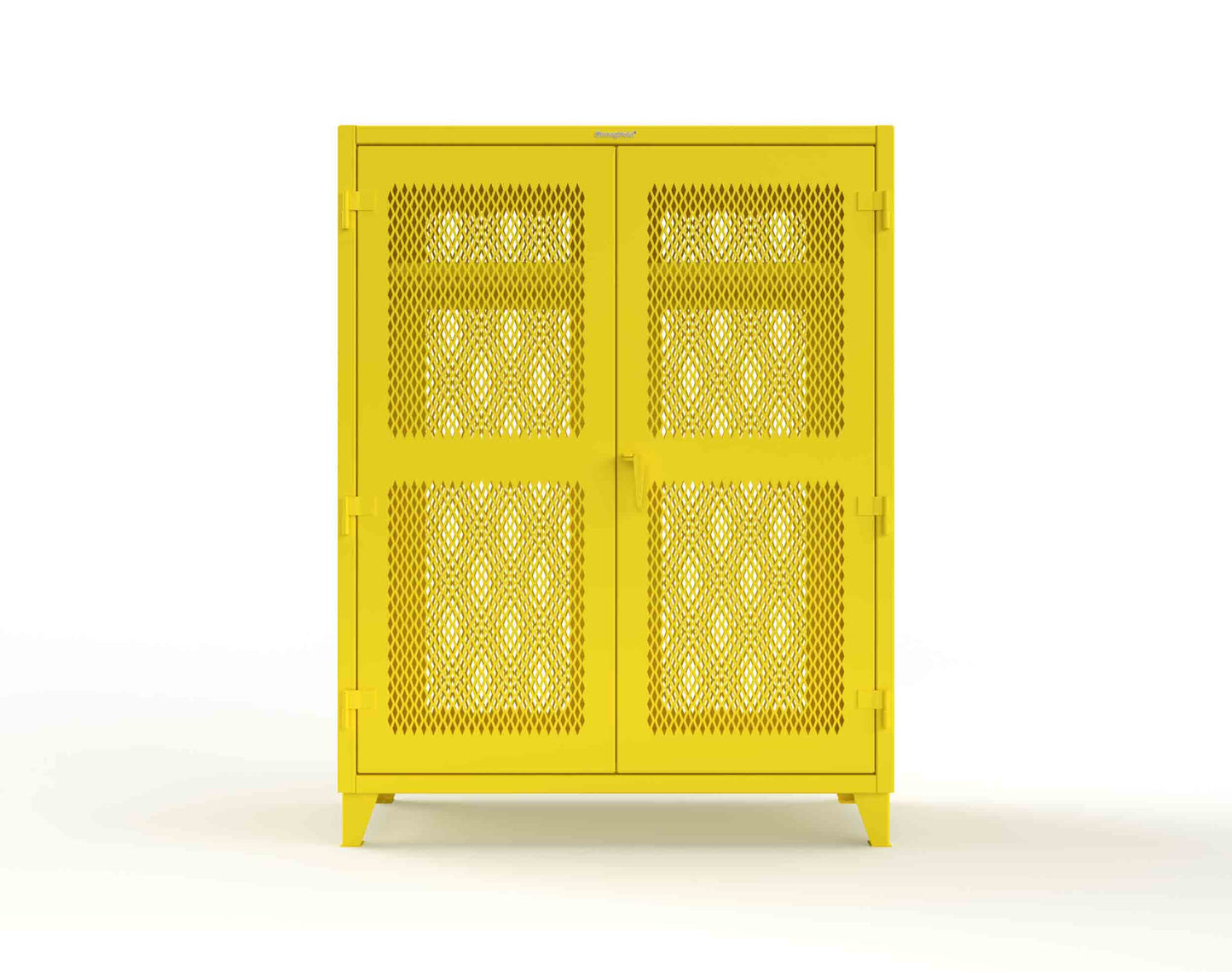 Extreme Duty 12 GA Fully-Ventilated Uniform Cabinet with Hanger Rod, 1 Shelf - 60 In. W x 24 In. D x 78 In. H - 56-VBS-241WR-1021