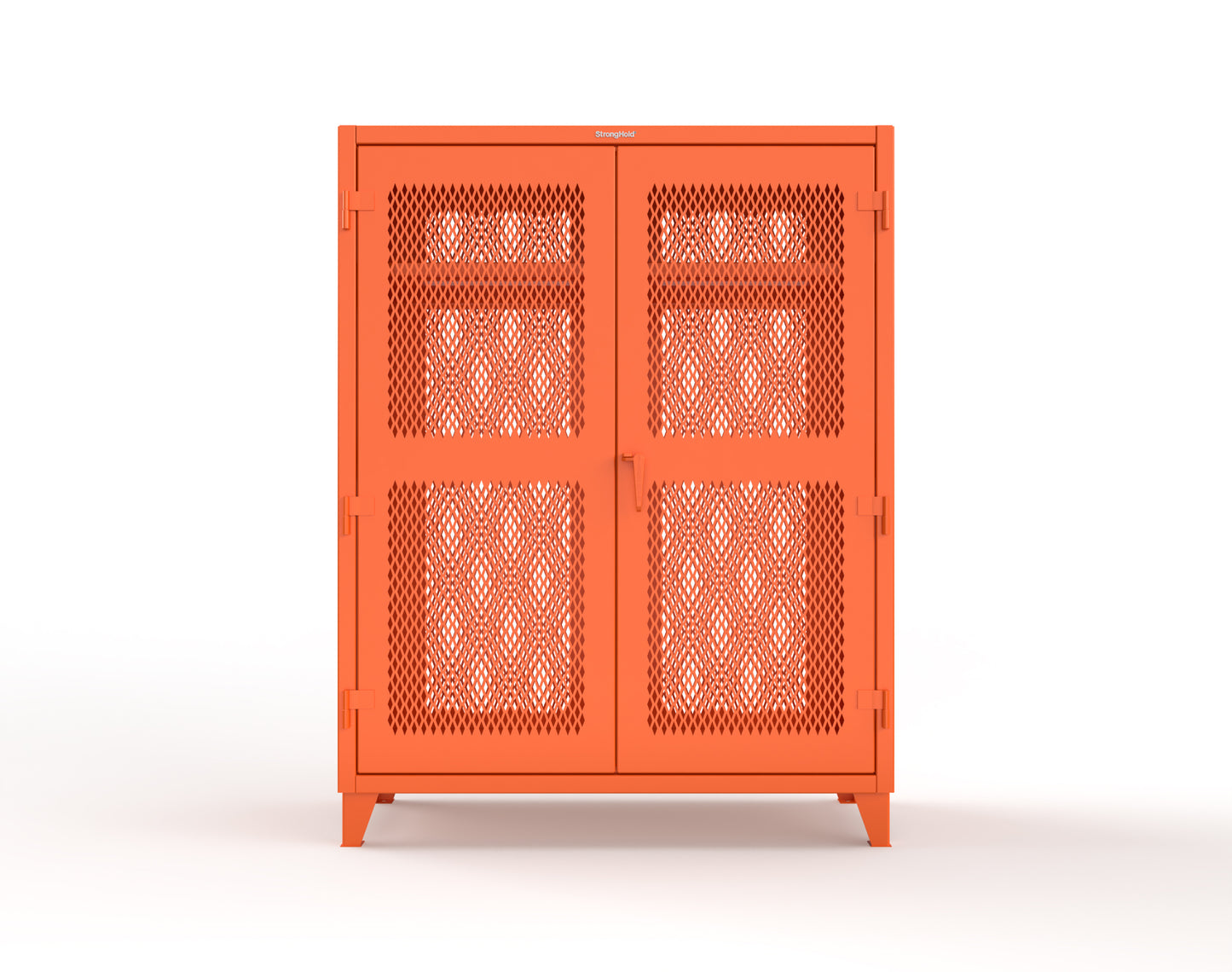 Extreme Duty 12 GA Fully-Ventilated Uniform Cabinet with Hanger Rod, 1 Shelf - 60 In. W x 24 In. D x 78 In. H - 56-VBS-241WR-2009