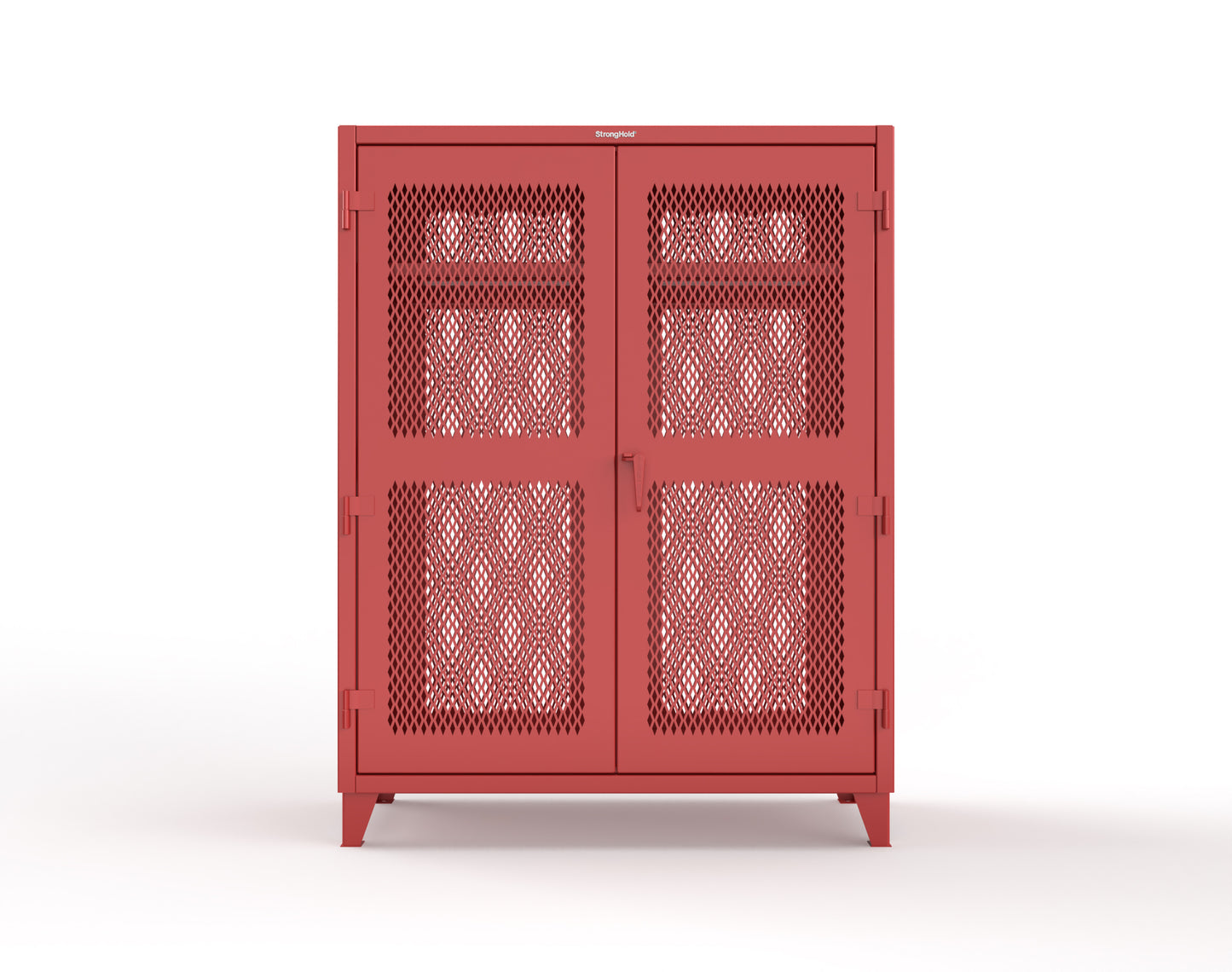 Extreme Duty 12 GA Fully-Ventilated Uniform Cabinet with Hanger Rod, 1 Shelf - 60 In. W x 24 In. D x 78 In. H - 56-VBS-241WR-3001