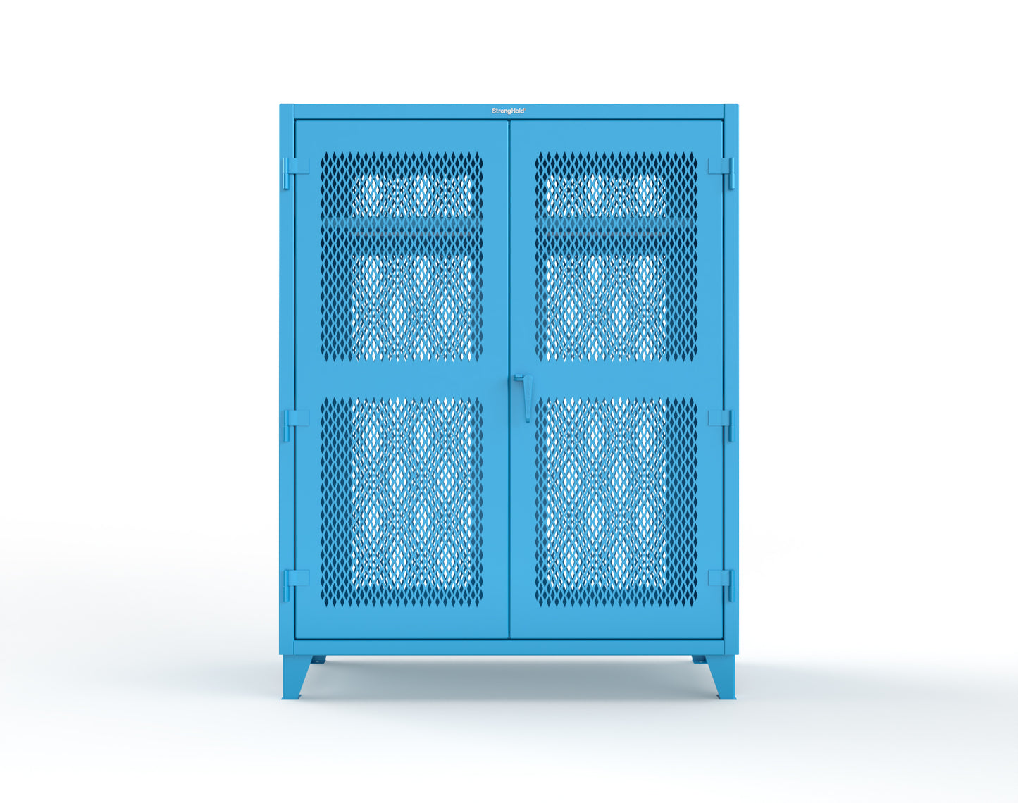 Extreme Duty 12 GA Fully-Ventilated Uniform Cabinet with Hanger Rod, 1 Shelf - 60 In. W x 24 In. D x 78 In. H - 56-VBS-241WR-5012