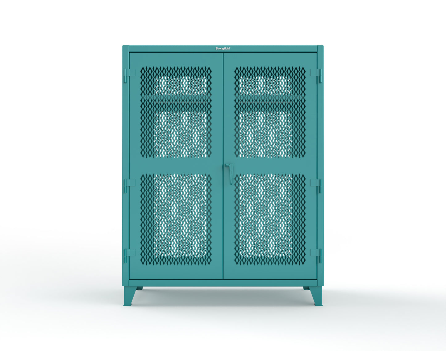Extreme Duty 12 GA Fully-Ventilated Uniform Cabinet with Hanger Rod, 1 Shelf - 60 In. W x 24 In. D x 78 In. H - 56-VBS-241WR-5021