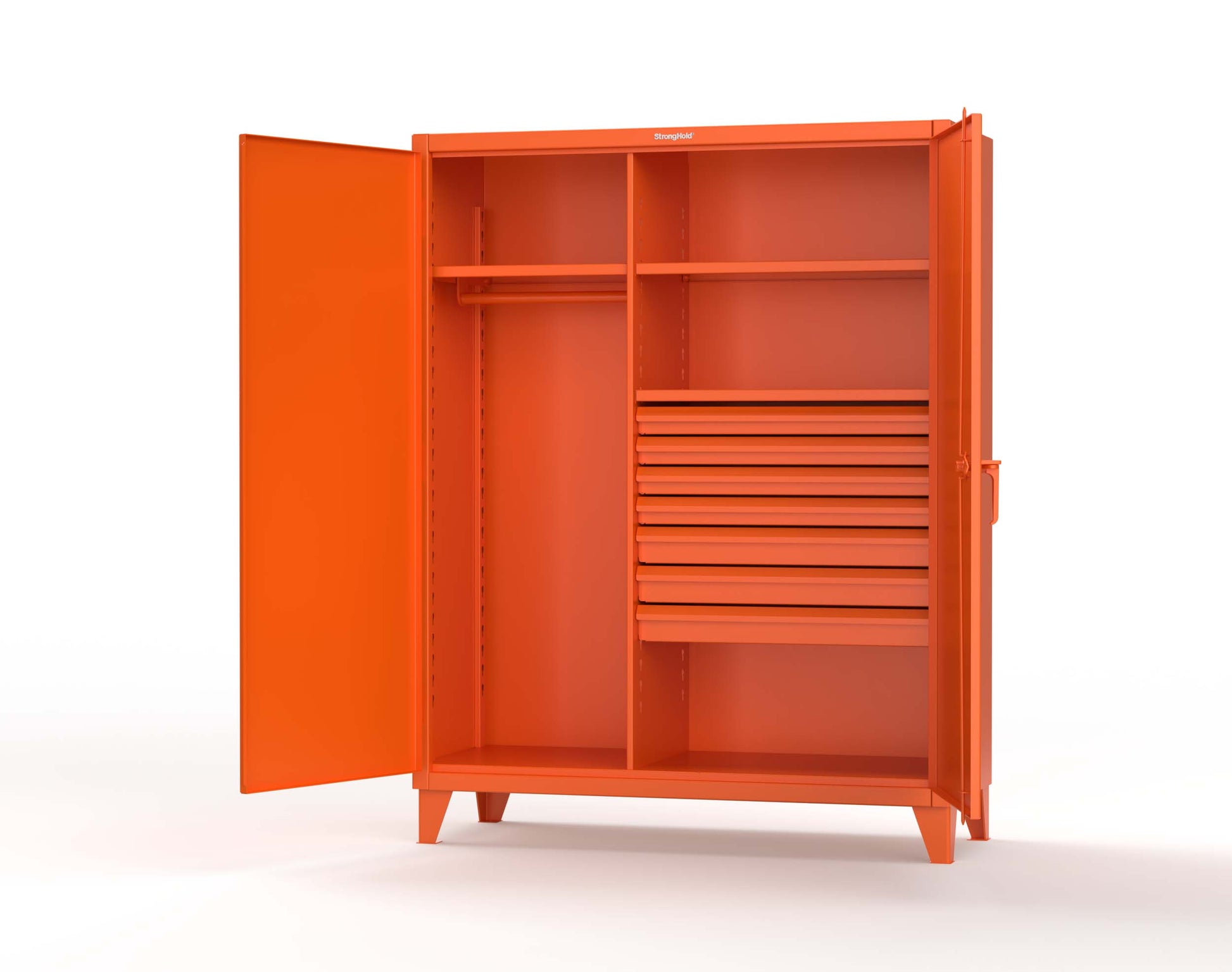 Extreme Duty 12 GA Uniform Cabinet with 7 Drawers, 3 Shelves - 60 In. W x 24 In. D x 78 In. H - 56-W-243-7DB-2009