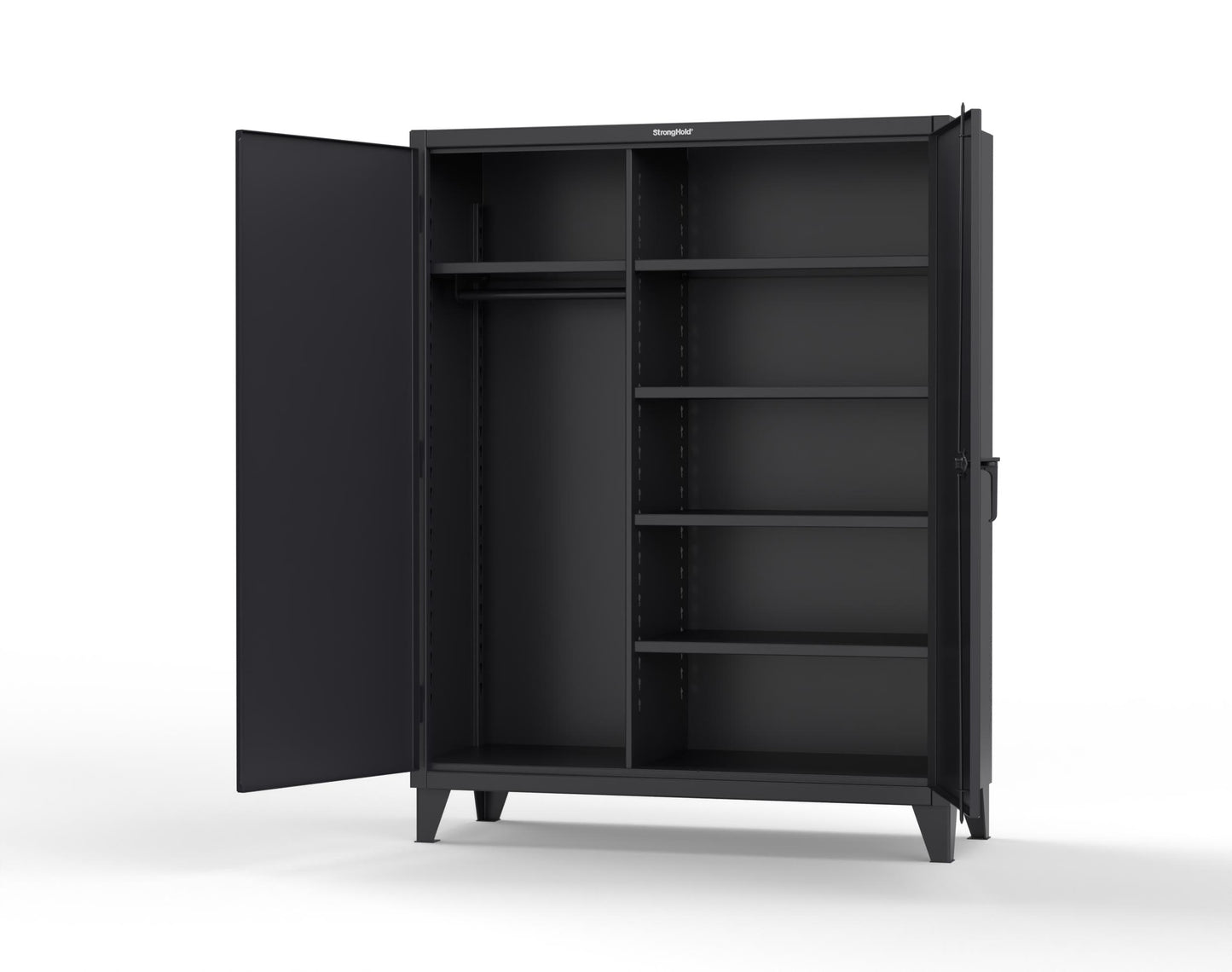 Extreme Duty 12 GA Uniform Cabinet with 5 Shelves - 60 In. W x 24 In. D x 66 In. H - 56-W-245-9005