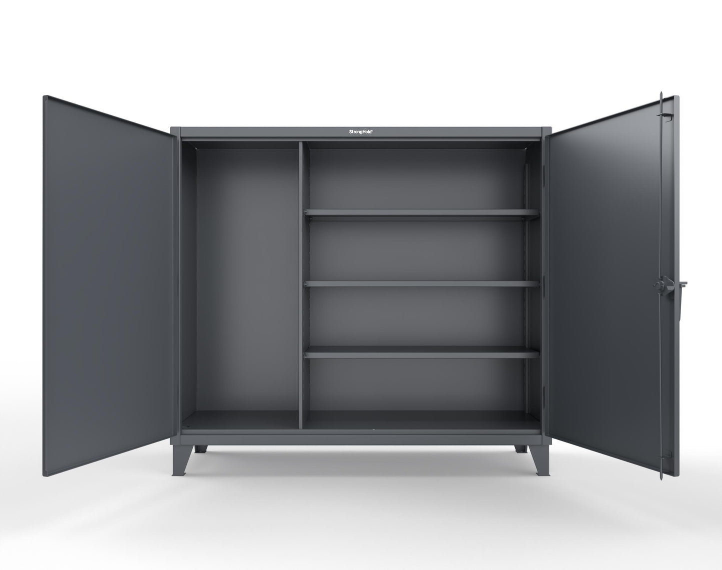 Extreme Duty 12 GA Janitorial Cabinet with 3 Shelves - 72 In. W x 24 In. D x 66 In. H - 65-BC-243-7024