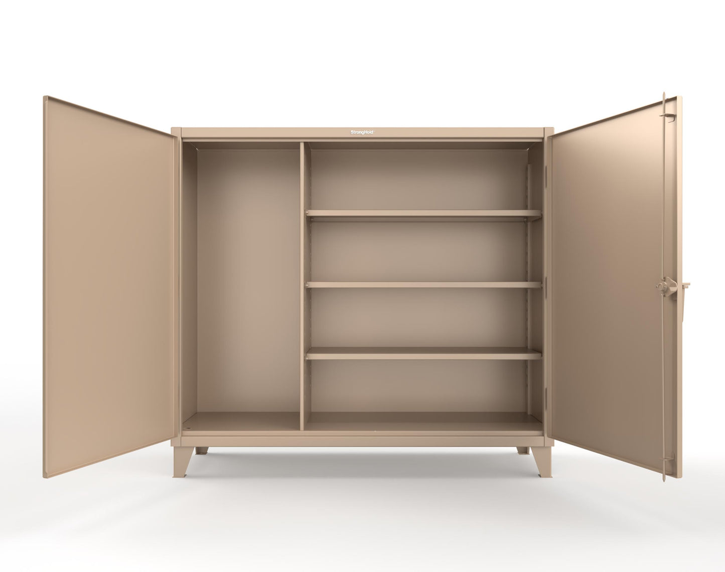 Extreme Duty 12 GA Janitorial Cabinet with 3 Shelves - 72 In. W x 24 In. D x 66 In. H - 65-BC-243-1019