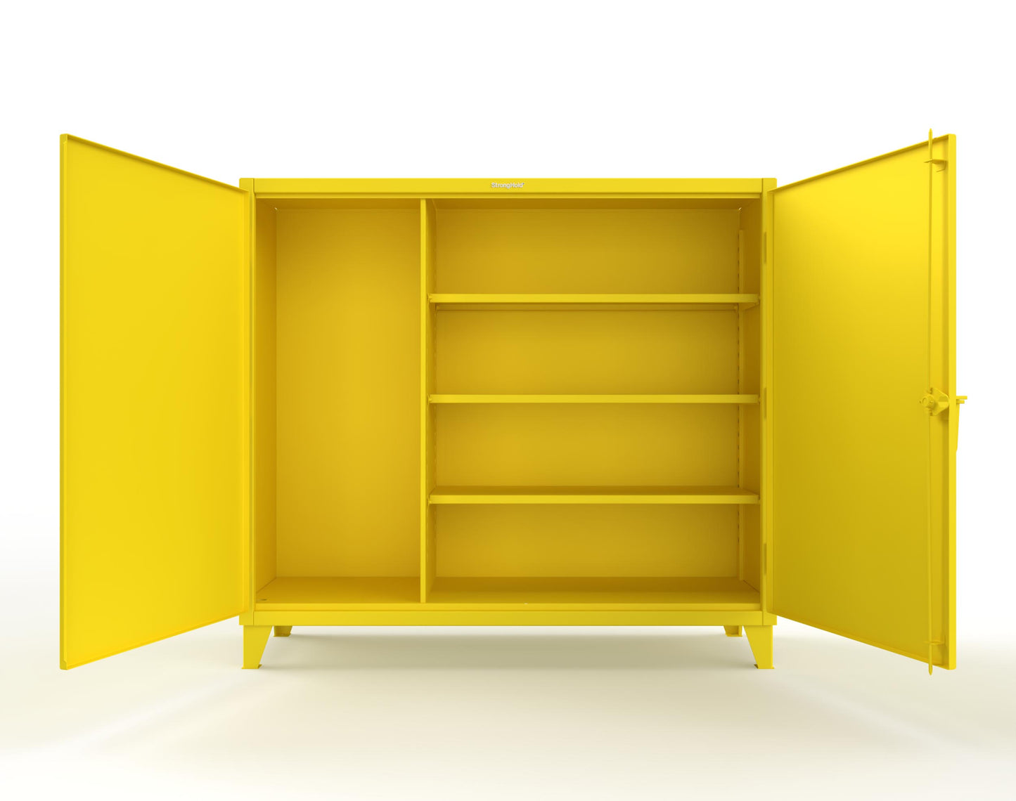Extreme Duty 12 GA Janitorial Cabinet with 3 Shelves - 72 In. W x 24 In. D x 66 In. H - 65-BC-243-1021