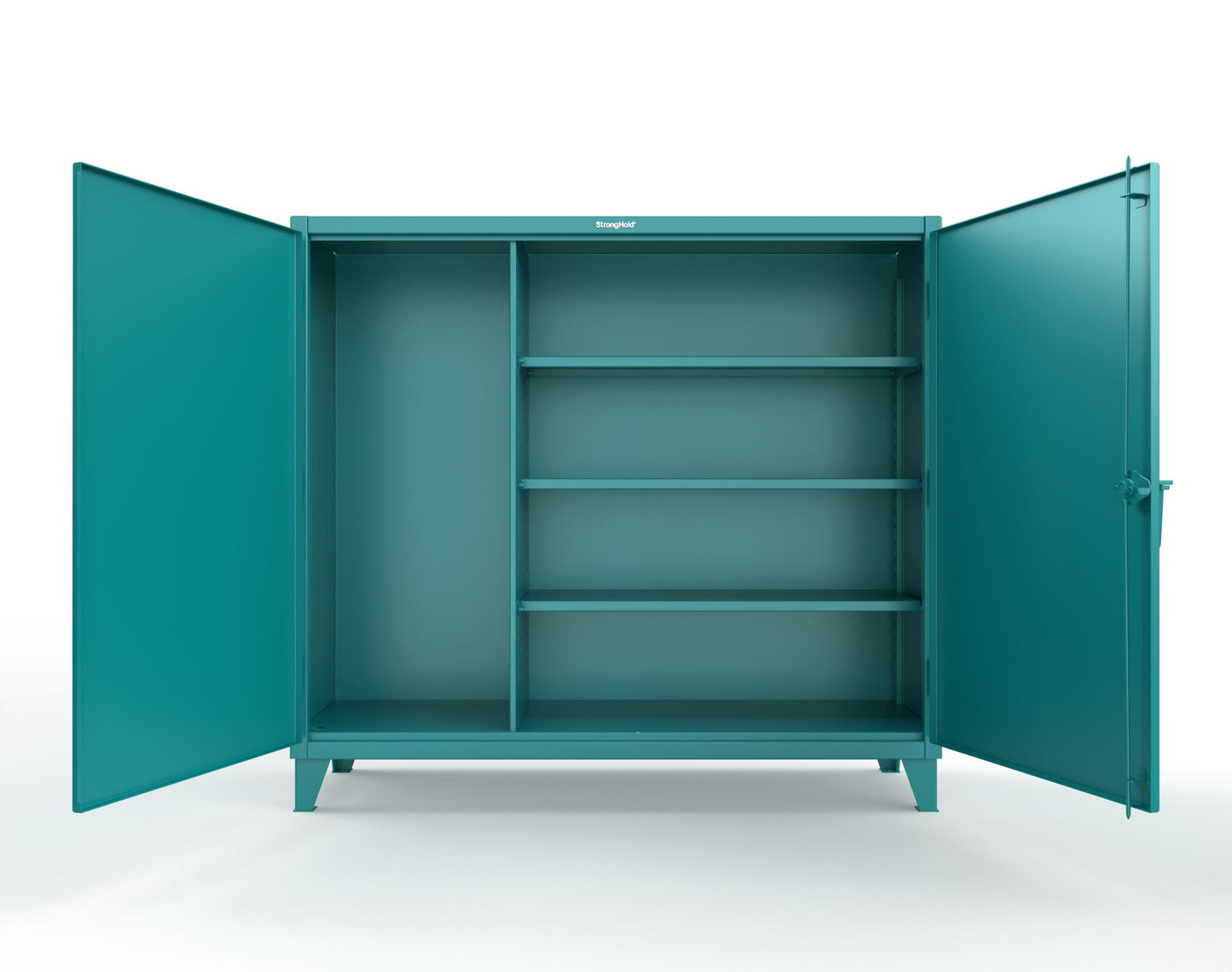 Extreme Duty 12 GA Janitorial Cabinet with 3 Shelves - 72 In. W x 24 In. D x 66 In. H - 65-BC-243-5021