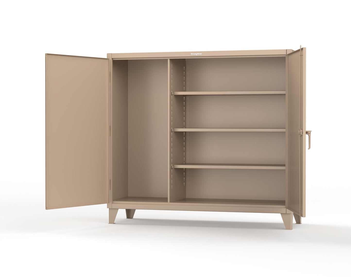 Extreme Duty 12 GA Janitorial Cabinet with 3 Shelves - 72 In. W x 24 In. D x 66 In. H - 65-BC-243-1019