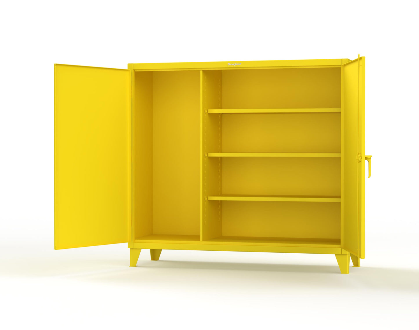 Extreme Duty 12 GA Janitorial Cabinet with 3 Shelves - 72 In. W x 24 In. D x 66 In. H - 65-BC-243-1021