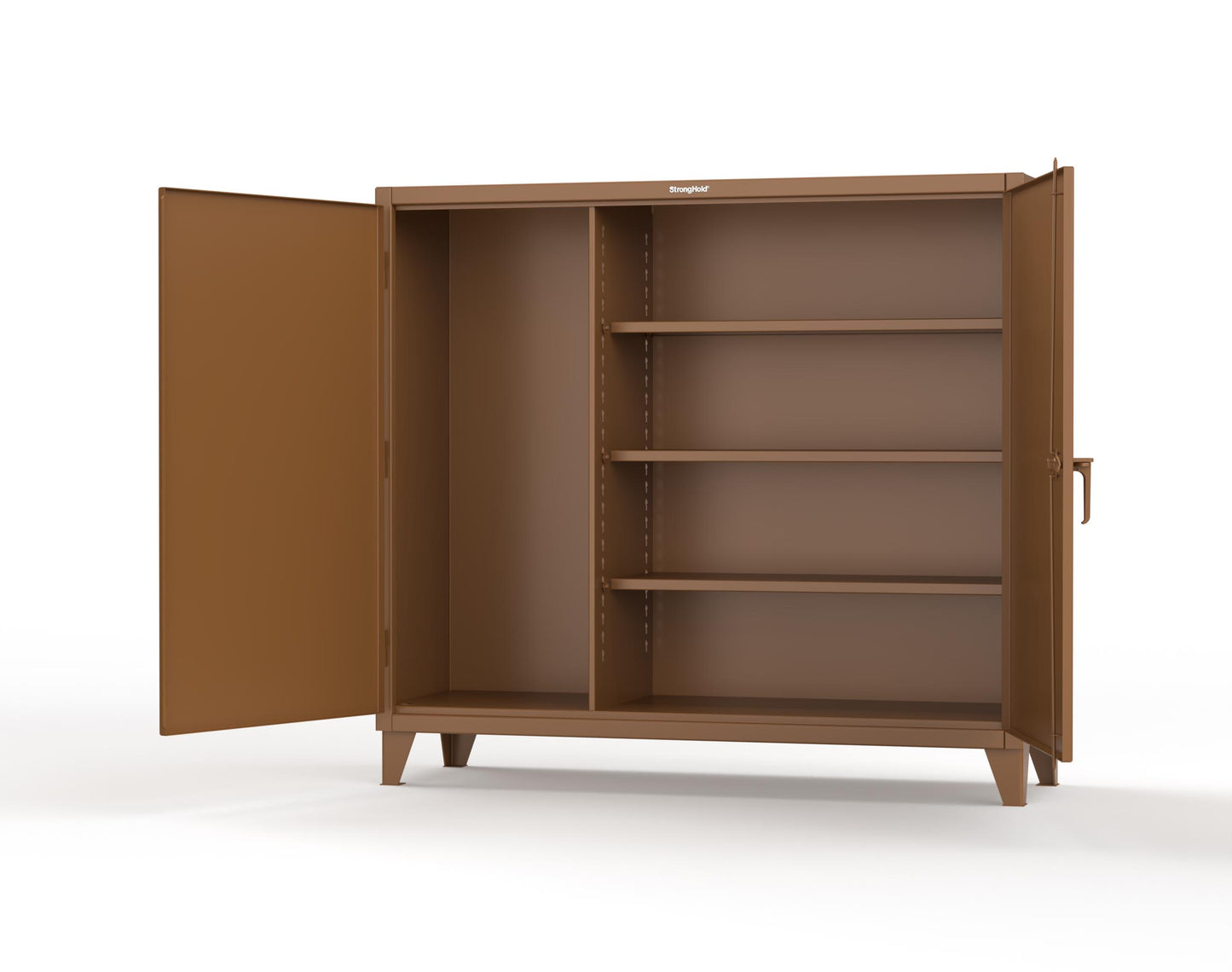 Extreme Duty 12 GA Janitorial Cabinet with 3 Shelves - 72 In. W x 24 In. D x 66 In. H - 65-BC-243-8008